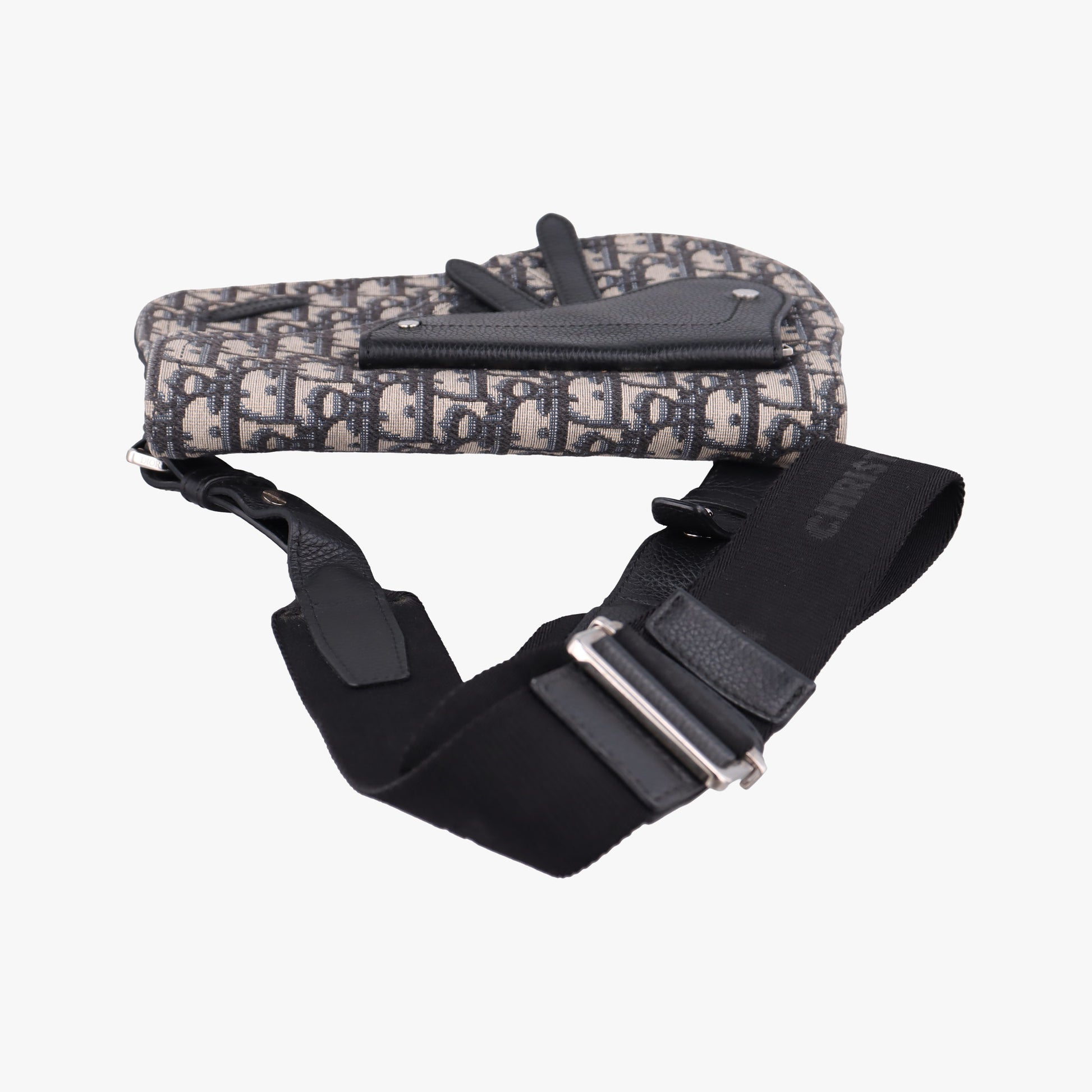 Saddle Pouch Navy×Black Jacquard×Leather 03-BO-0270サドル ポーチ ネイビー×ブラック ジャガード×レザー 03-BO-0270