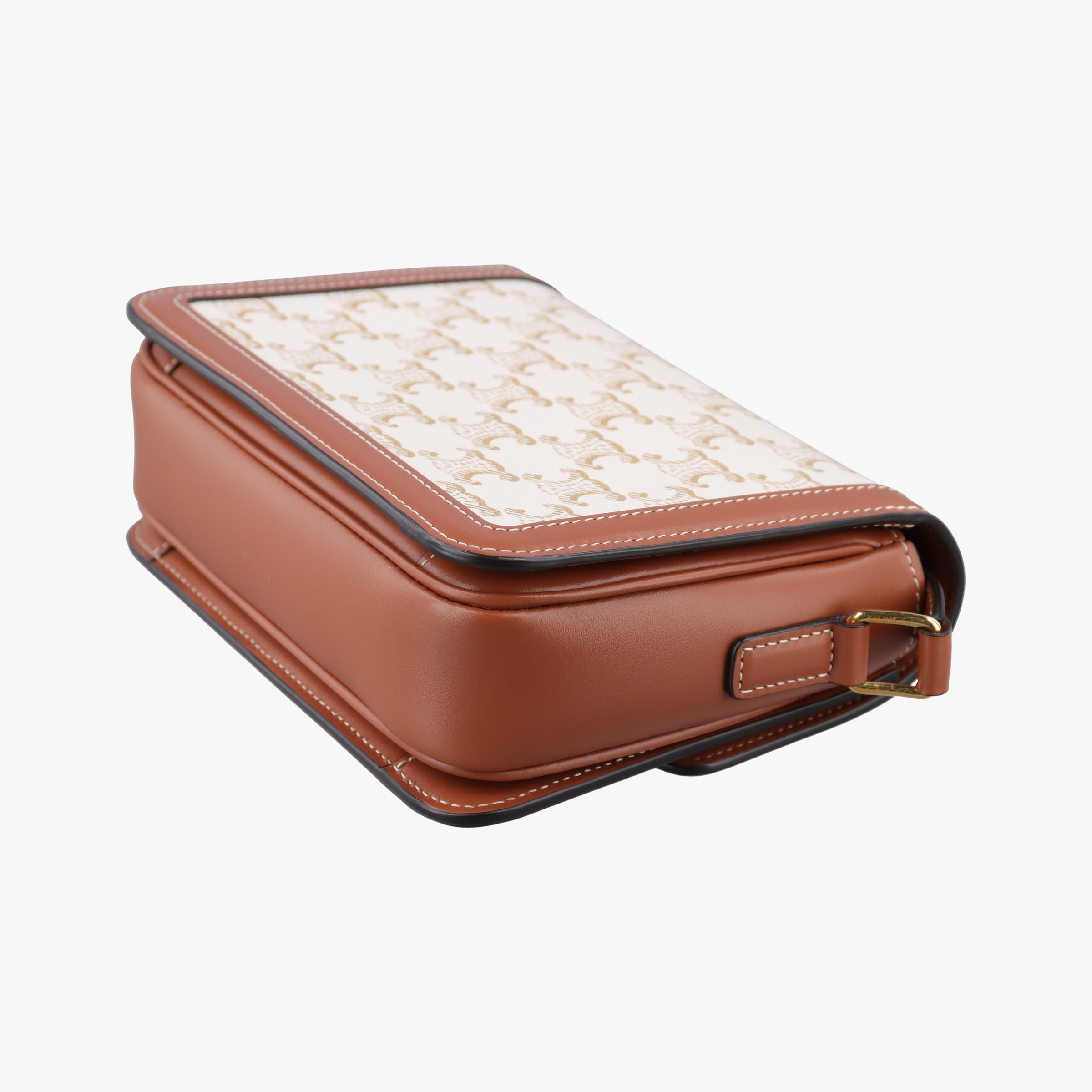 Teen Triomphe White×brown PVC coated canvas S-LM-3251ティーン トリオンフ ホワイト×ブラウン PVCコーティングキャンバス S-LM-3251