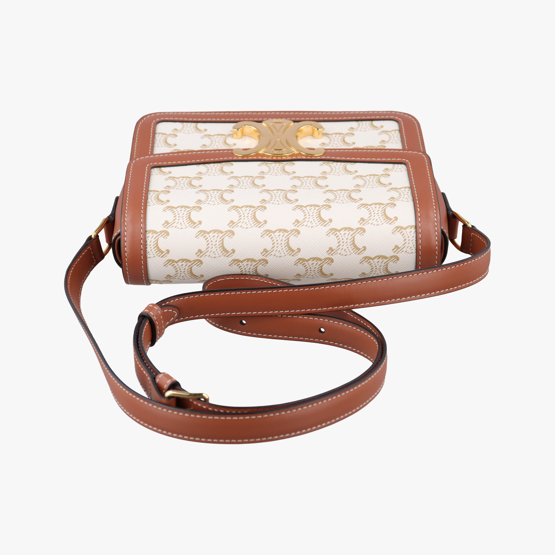 Teen Triomphe White×brown PVC coated canvas S-LM-3251ティーン トリオンフ ホワイト×ブラウン PVCコーティングキャンバス S-LM-3251