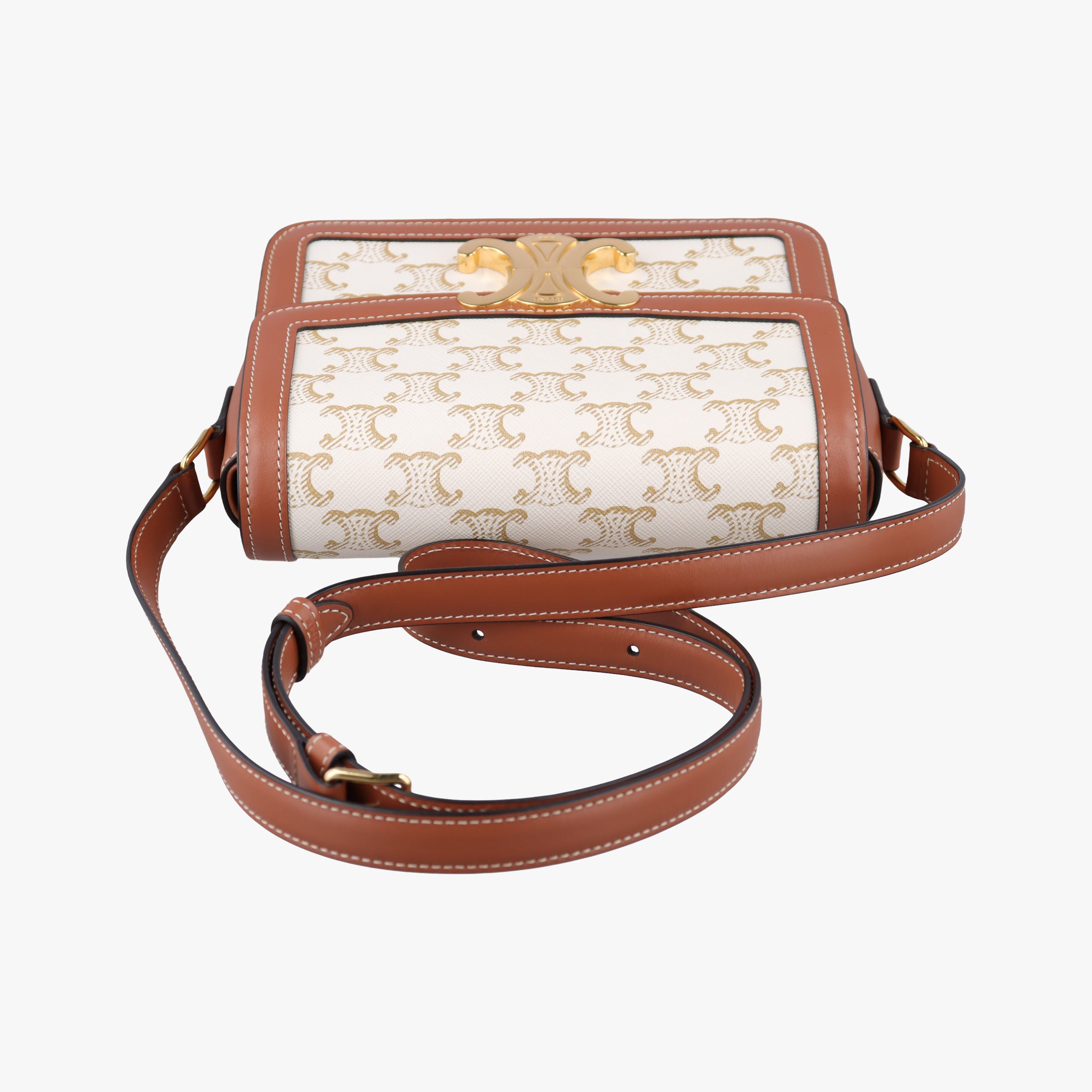 Teen Triomphe White×brown PVC coated canvas S-LM-3251ティーン トリオンフ ホワイト×ブラウン PVCコーティングキャンバス S-LM-3251