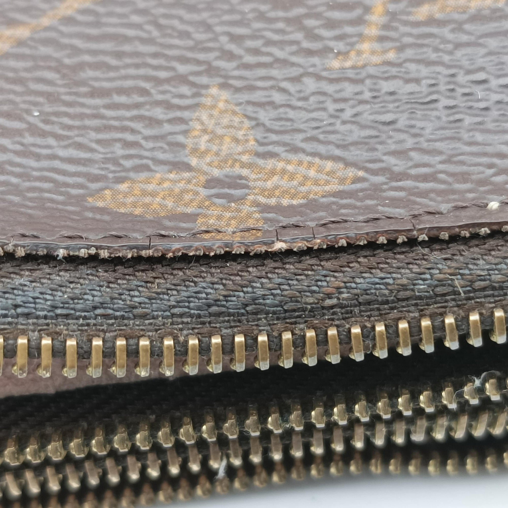 Pochette Double Zip Blooming Flowers brown×multicolor Monogram Canvas×calf leather M63905 GI0199ポシェット ドゥーブルジップ ブルーミングフラワー モノグラム/ブラウン×マルチカラー モノグラムキャンバス×カーフレザー M63905 GI0199
