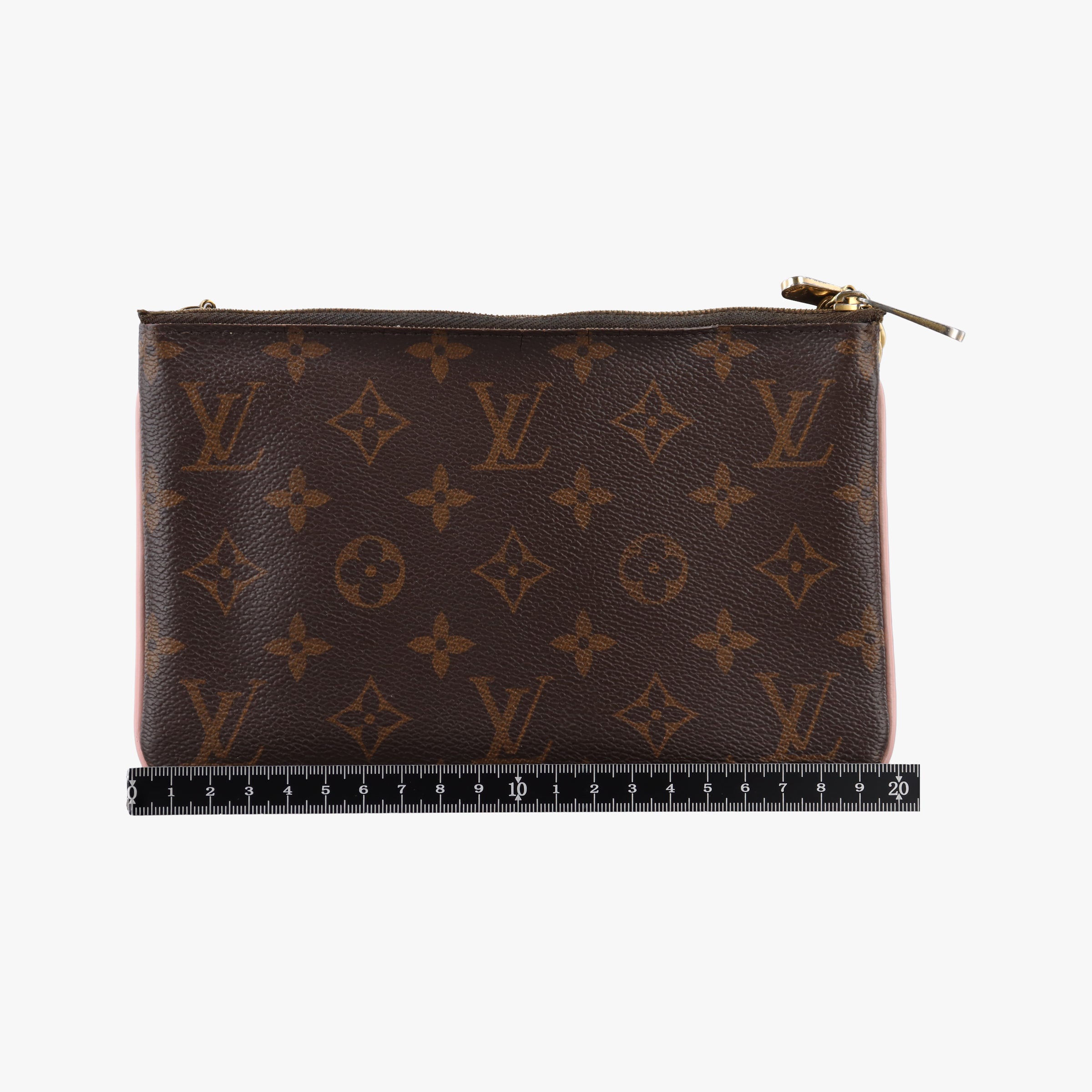 Pochette Double Zip Blooming Flowers brown×multicolor Monogram Canvas×calf leather M63905 GI0199ポシェット ドゥーブルジップ ブルーミングフラワー モノグラム/ブラウン×マルチカラー モノグラムキャンバス×カーフレザー M63905 GI0199