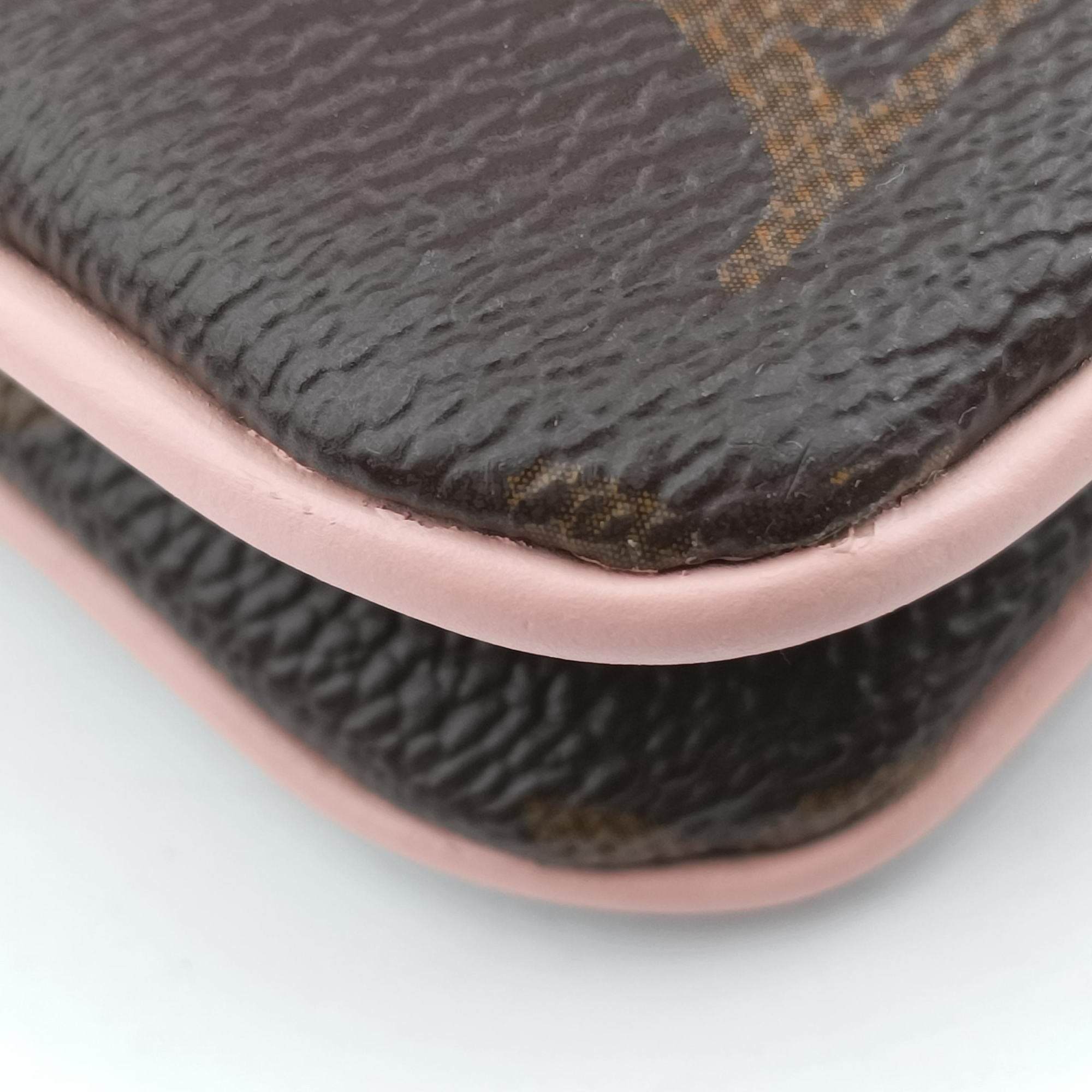 Pochette Double Zip Blooming Flowers brown×multicolor Monogram Canvas×calf leather M63905 GI0199ポシェット ドゥーブルジップ ブルーミングフラワー モノグラム/ブラウン×マルチカラー モノグラムキャンバス×カーフレザー M63905 GI0199