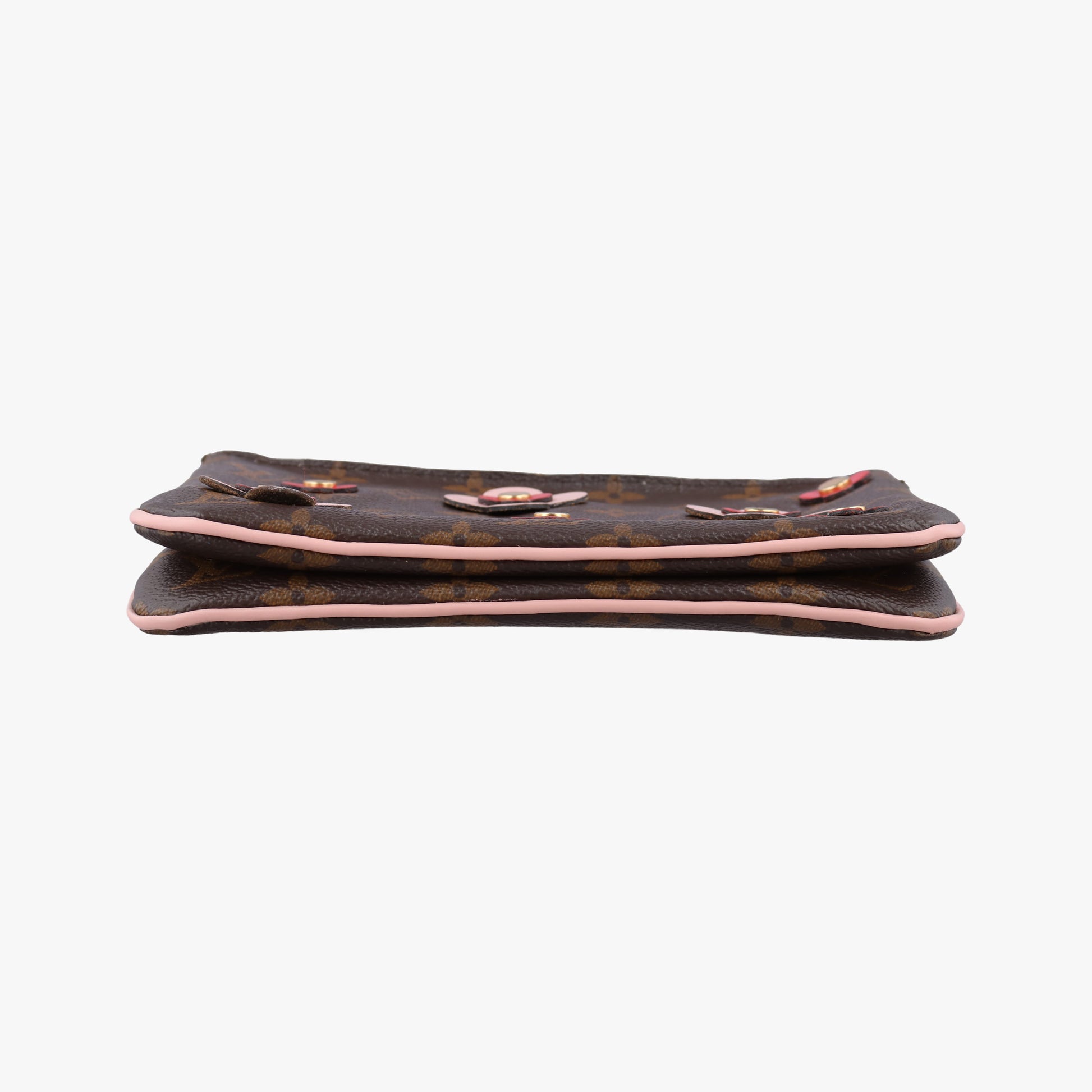 Pochette Double Zip Blooming Flowers brown×multicolor Monogram Canvas×calf leather M63905 GI0199ポシェット ドゥーブルジップ ブルーミングフラワー モノグラム/ブラウン×マルチカラー モノグラムキャンバス×カーフレザー M63905 GI0199