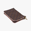 Pochette Double Zip Blooming Flowers brown×multicolor Monogram Canvas×calf leather M63905 GI0199ポシェット ドゥーブルジップ ブルーミングフラワー モノグラム/ブラウン×マルチカラー モノグラムキャンバス×カーフレザー M63905 GI0199