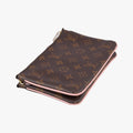 Pochette Double Zip Blooming Flowers brown×multicolor Monogram Canvas×calf leather M63905 GI0199ポシェット ドゥーブルジップ ブルーミングフラワー モノグラム/ブラウン×マルチカラー モノグラムキャンバス×カーフレザー M63905 GI0199