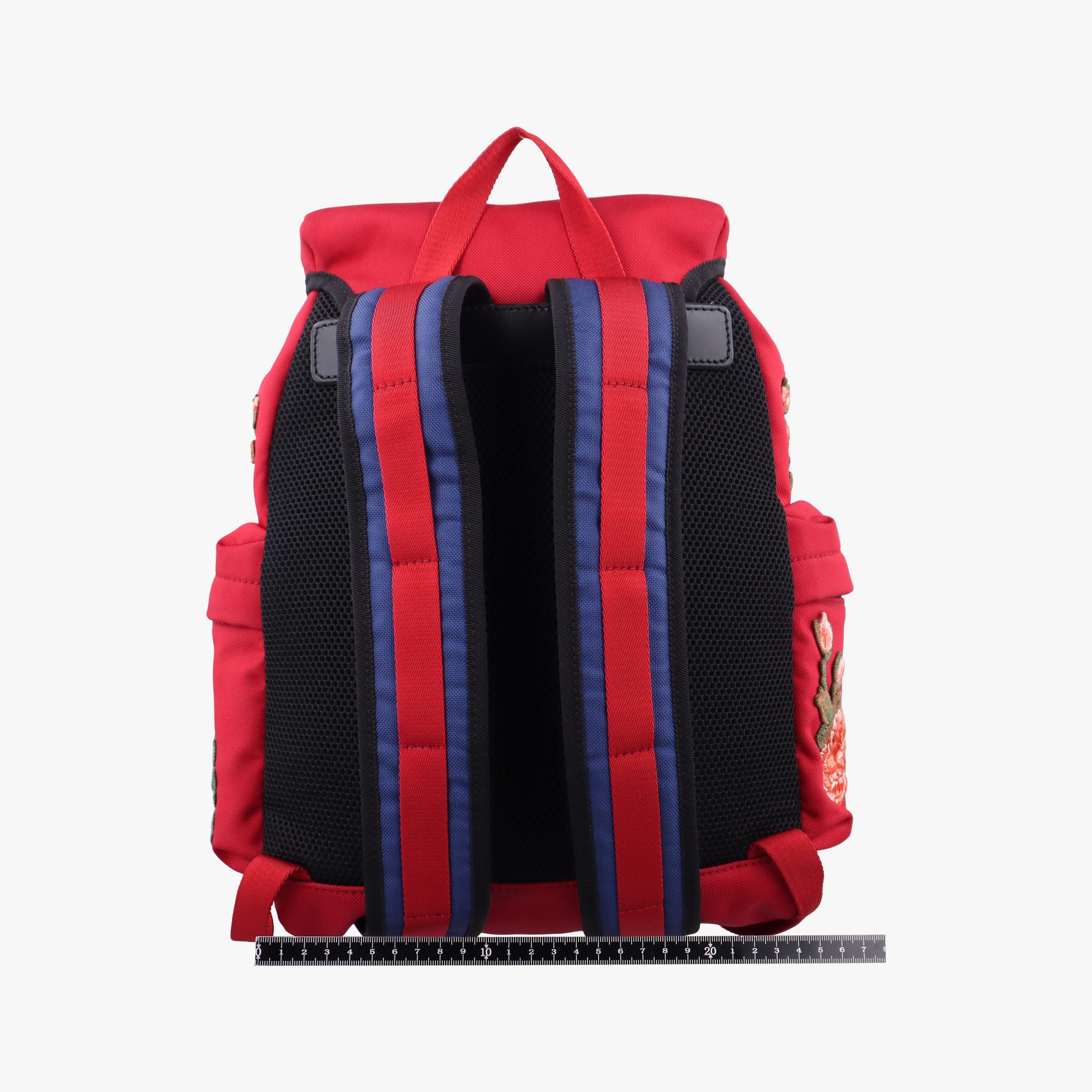 Techno Vintage Web L'Aveugle Par Amour Embroidered Red canvas 478327 A02199779テクノ ヴィンテージ ウェブ ラヴーグル パル アムール 刺繍 レッド キャンバス 478327 A02199779