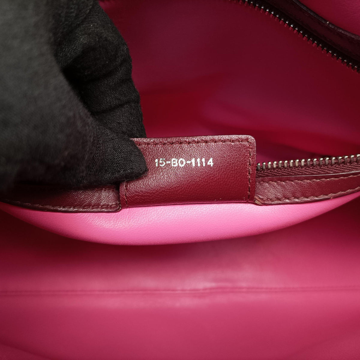Lady Dior Pink × Bordeaux × Rose Red lambskin 15-BO-1114レディディオール ピンク × ボルドー × ローズレッド ラムスキン 15-BO-1114