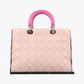 Lady Dior Pink × Bordeaux × Rose Red lambskin 15-BO-1114レディディオール ピンク × ボルドー × ローズレッド ラムスキン 15-BO-1114
