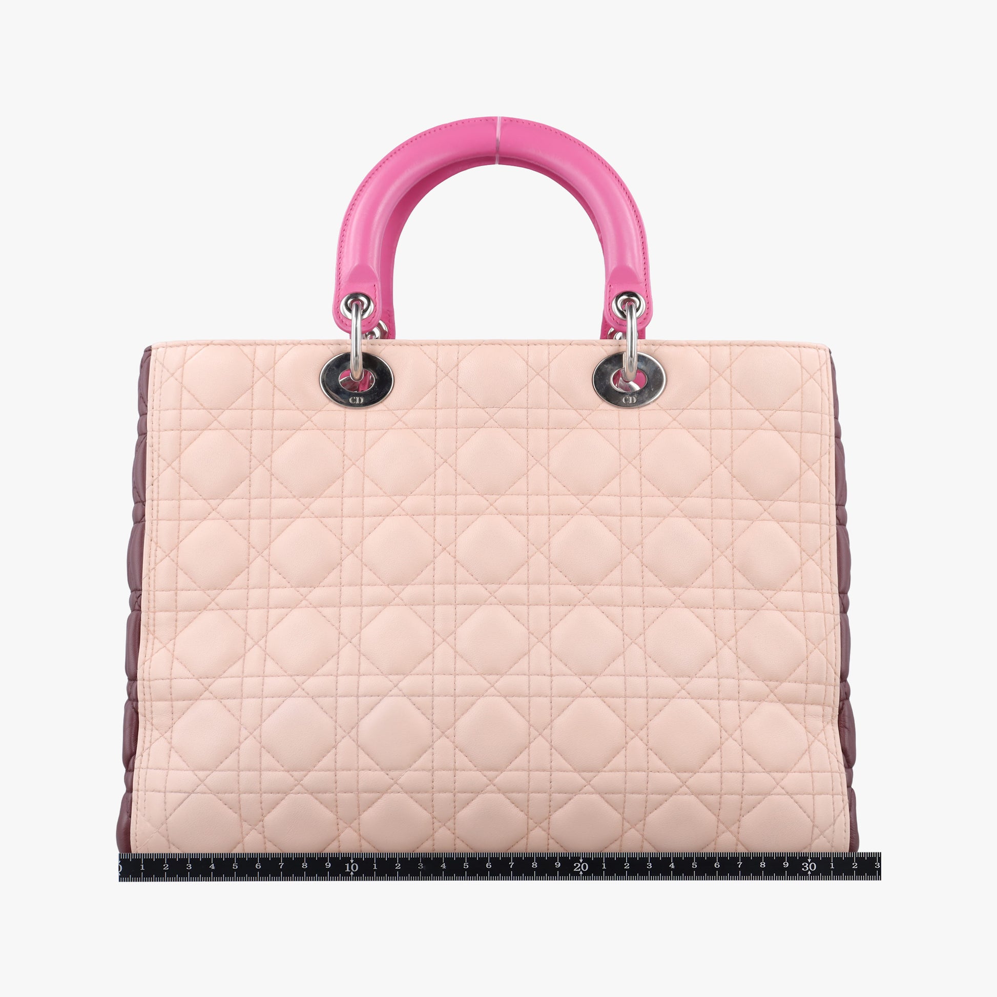 Lady Dior Pink × Bordeaux × Rose Red lambskin 15-BO-1114レディディオール ピンク × ボルドー × ローズレッド ラムスキン 15-BO-1114