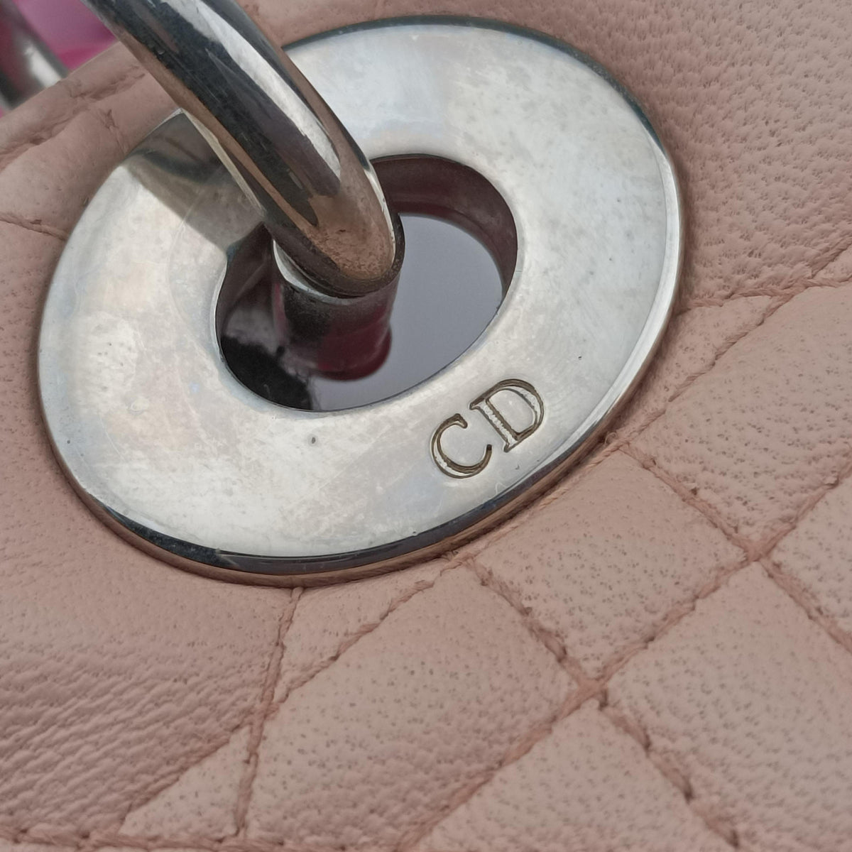 Lady Dior Pink × Bordeaux × Rose Red lambskin 15-BO-1114レディディオール ピンク × ボルドー × ローズレッド ラムスキン 15-BO-1114