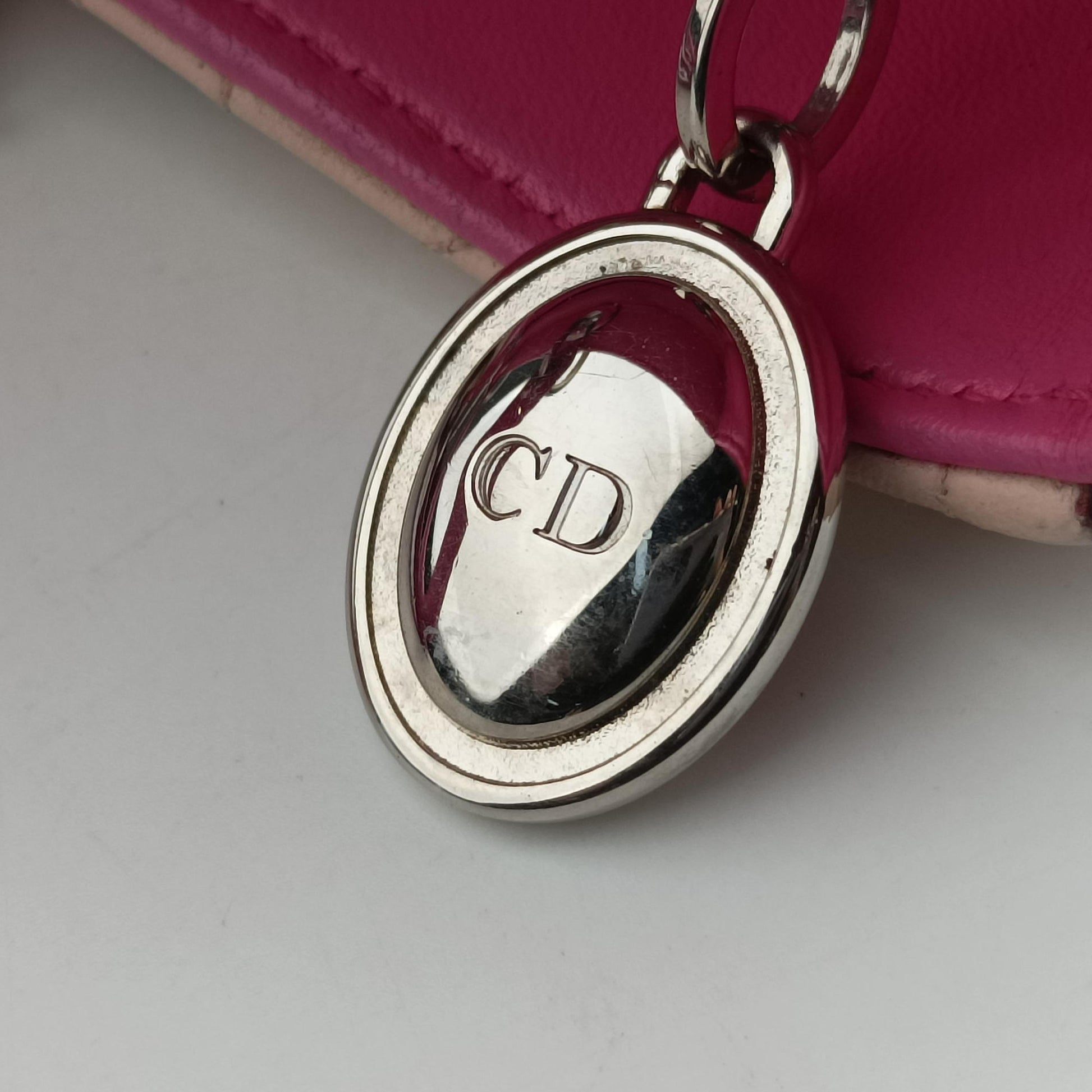 Lady Dior Pink × Bordeaux × Rose Red lambskin 15-BO-1114レディディオール ピンク × ボルドー × ローズレッド ラムスキン 15-BO-1114