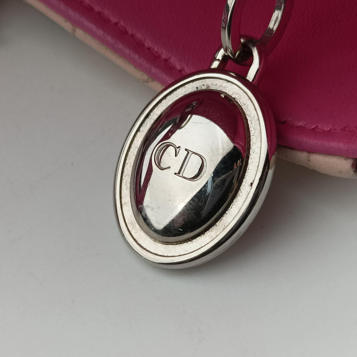 Lady Dior Pink × Bordeaux × Rose Red lambskin 15-BO-1114レディディオール ピンク × ボルドー × ローズレッド ラムスキン 15-BO-1114