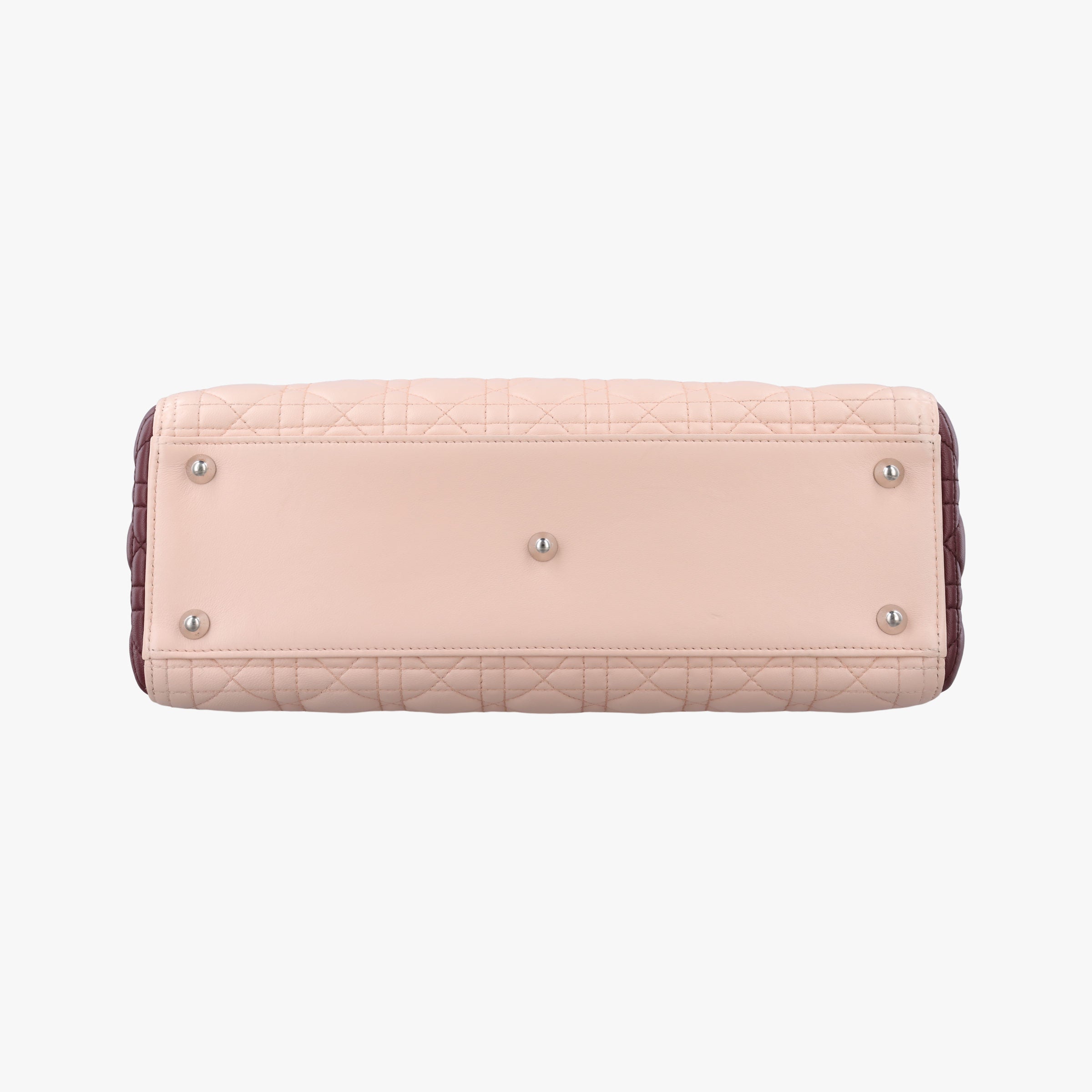 Lady Dior Pink × Bordeaux × Rose Red lambskin 15-BO-1114レディディオール ピンク × ボルドー × ローズレッド ラムスキン 15-BO-1114