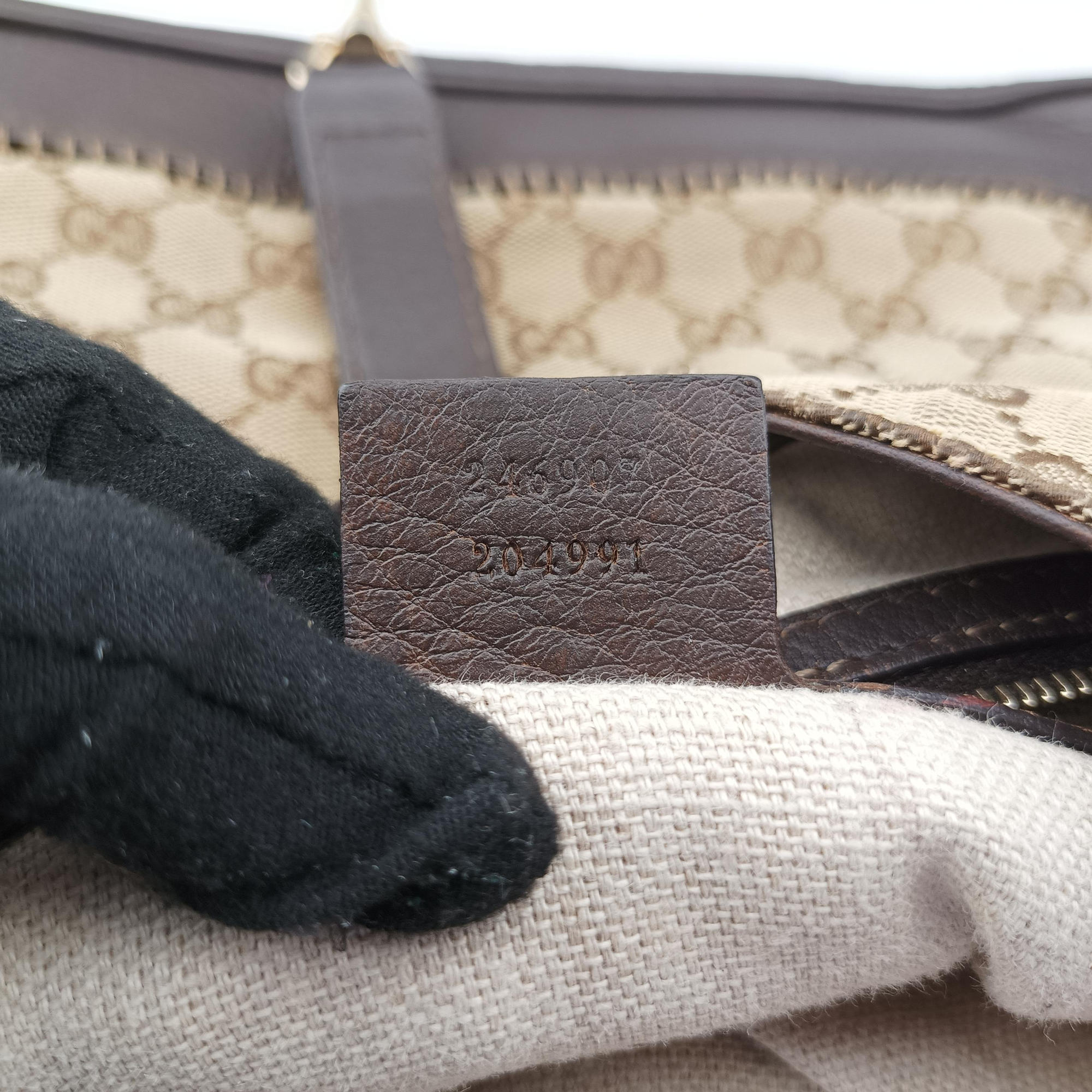 New Jackie Brown×Black Canvas×Leather 246907 C9097295ニュージャッキー ブラウン×ブラック キャンバス×レザー 246907 C9097295