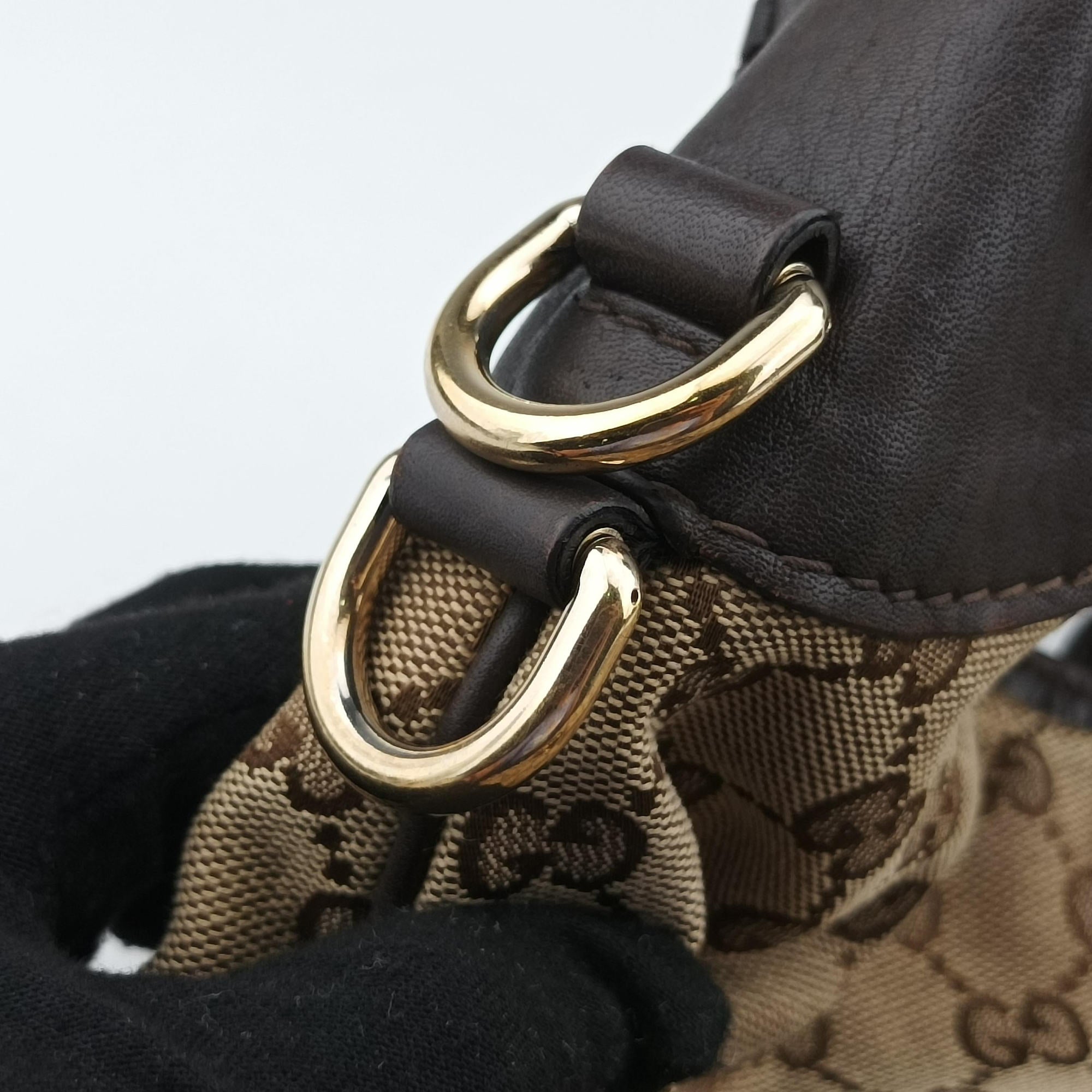 New Jackie Brown×Black Canvas×Leather 246907 C9097295ニュージャッキー ブラウン×ブラック キャンバス×レザー 246907 C9097295