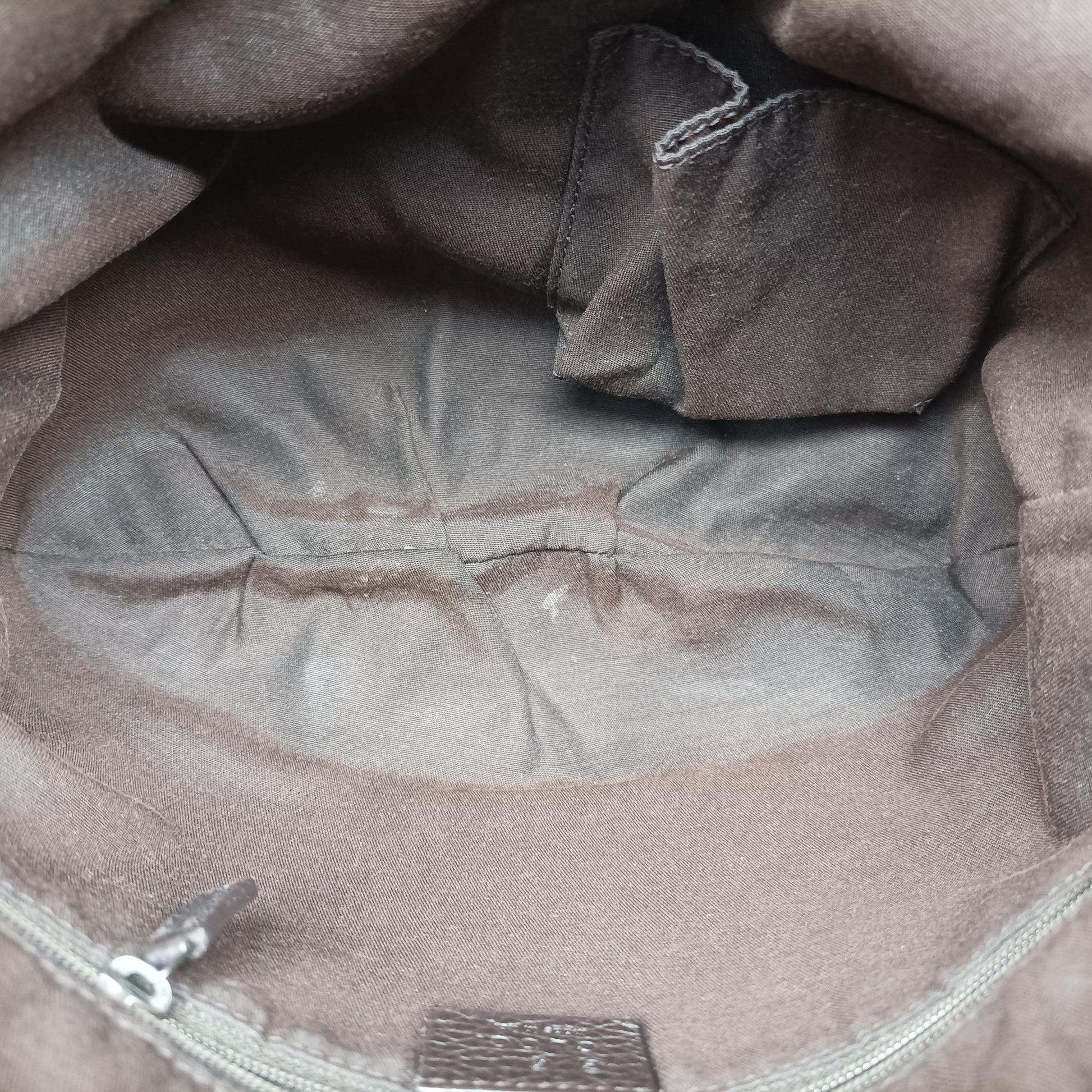 Abby Brown Canvas×Leather 265691 G011372157アビー ブラウン キャンバス×レザー 265691 G011372157
