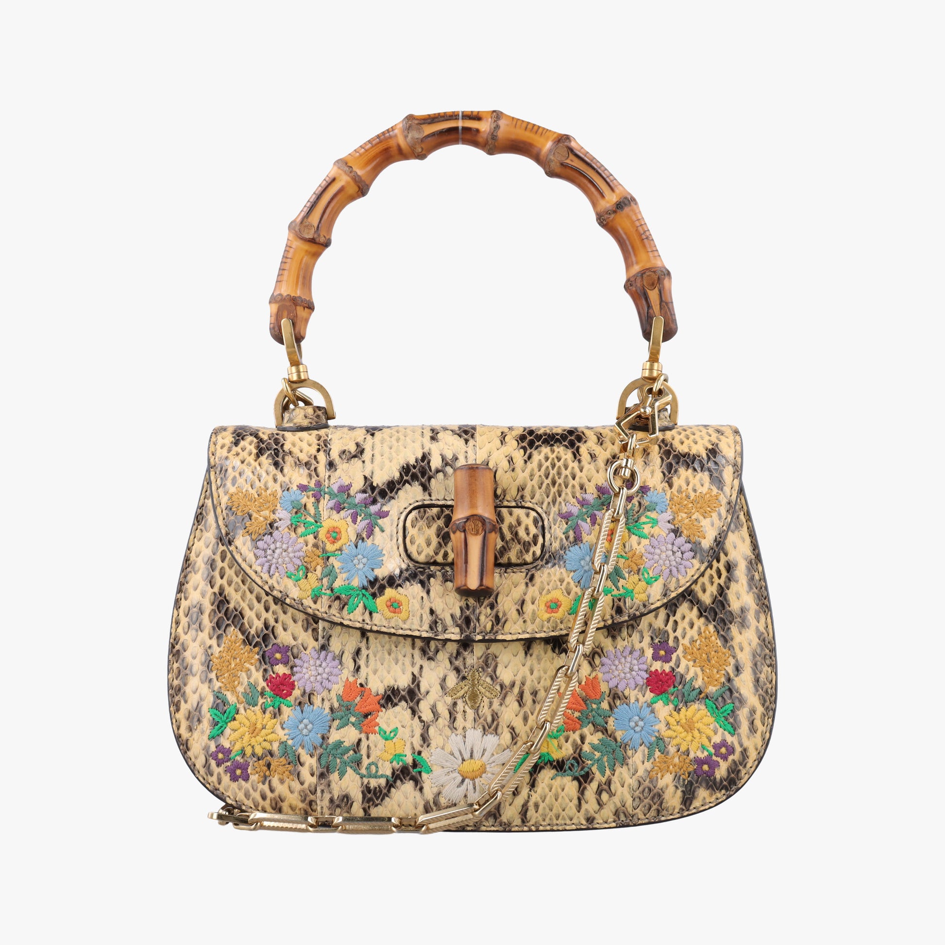 Bamboo Beige×Multi snakeskin 495880 E024438431バンブー ベージュ×マルチ ヘビ革 495880 E024438431