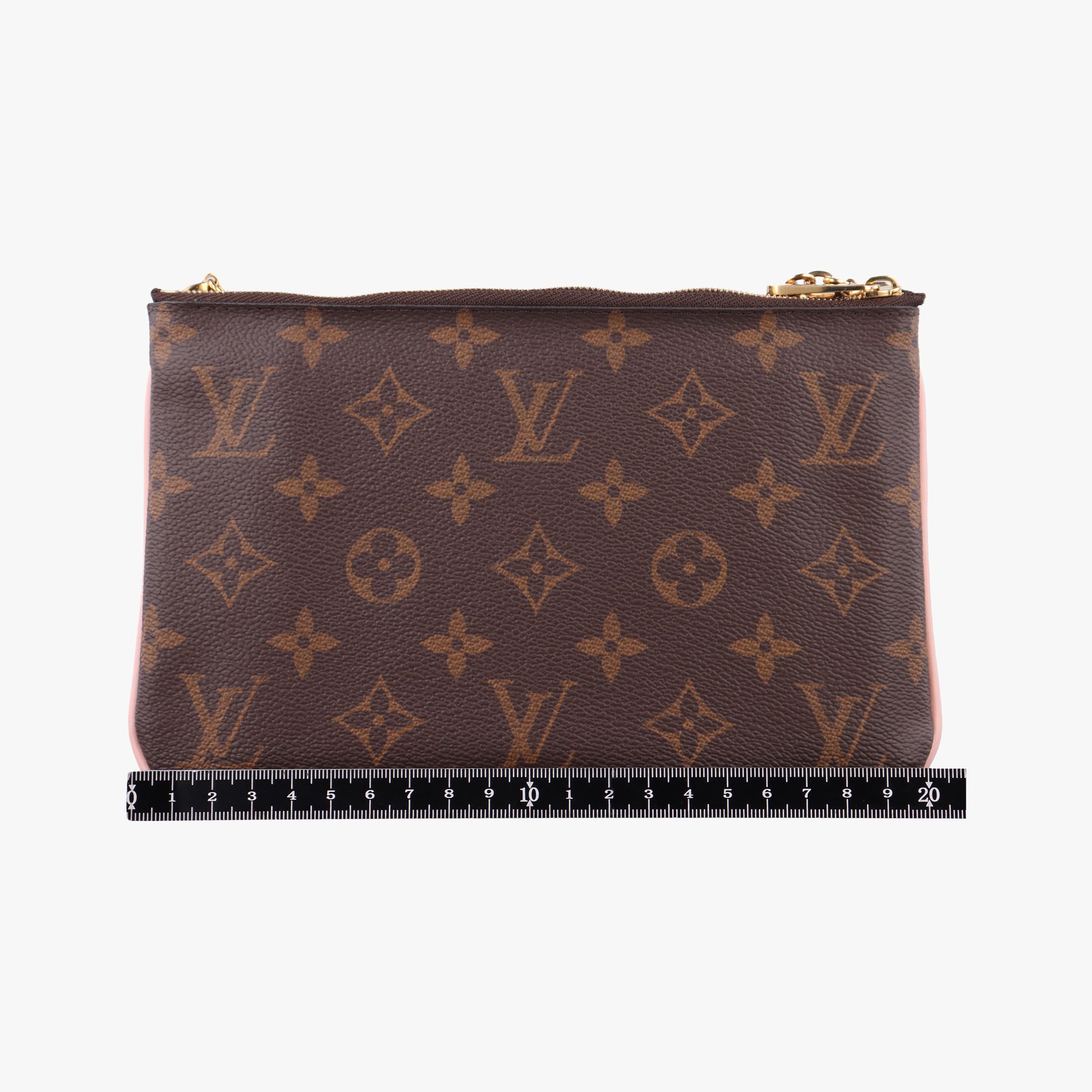 Pochette Double Zip Blooming Flowers brown×multicolor Monogram Canvas×calf leather M63905 GI4198 IC Chipポシェット ドゥーブルジップ ブルーミングフラワー モノグラム/ブラウン×マルチカラー モノグラムキャンバス×カーフレザー M63905 GI4198 ICチップ