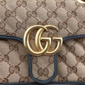 GG Marmont Brown×black Canvas×Leather 446744 H031351951GGマーモント ブラウン×ブラック キャンバス×レザー 446744 H031351951