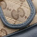 GG Marmont Brown×black Canvas×Leather 446744 H031351951GGマーモント ブラウン×ブラック キャンバス×レザー 446744 H031351951