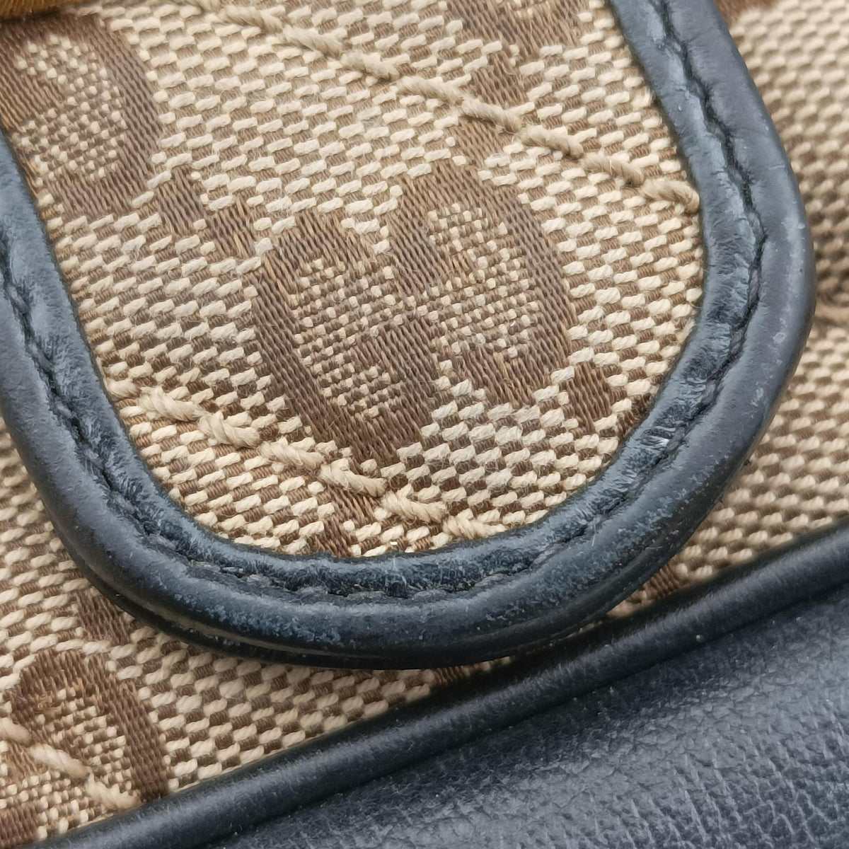 GG Marmont Brown×black Canvas×Leather 446744 H031351951GGマーモント ブラウン×ブラック キャンバス×レザー 446744 H031351951