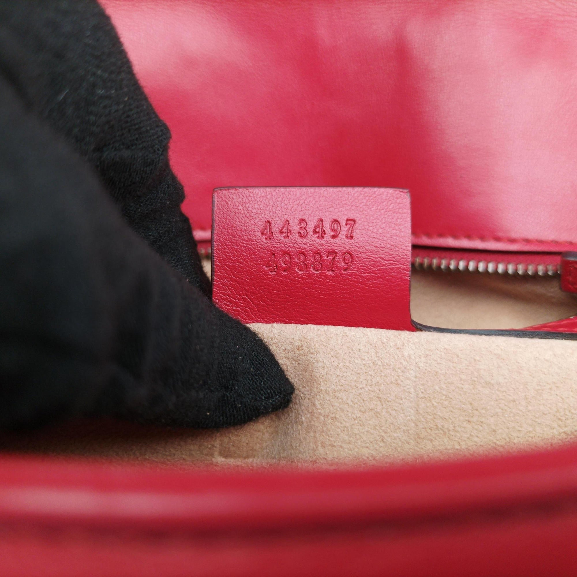 GG Marmont Red Leather 443497 G023466172GGマーモント レッド レザー 443497 G023466172