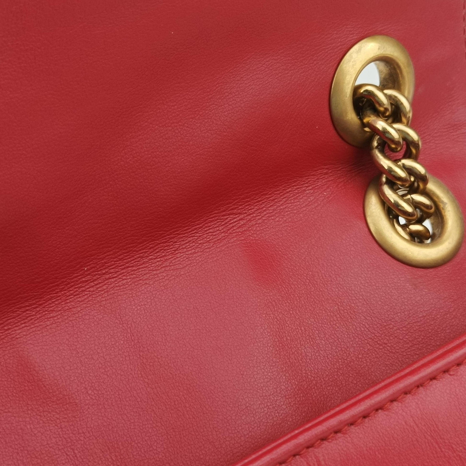 GG Marmont Red Leather 443497 G023466172GGマーモント レッド レザー 443497 G023466172
