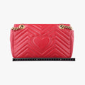 GG Marmont Red Leather 443497 G023466172GGマーモント レッド レザー 443497 G023466172