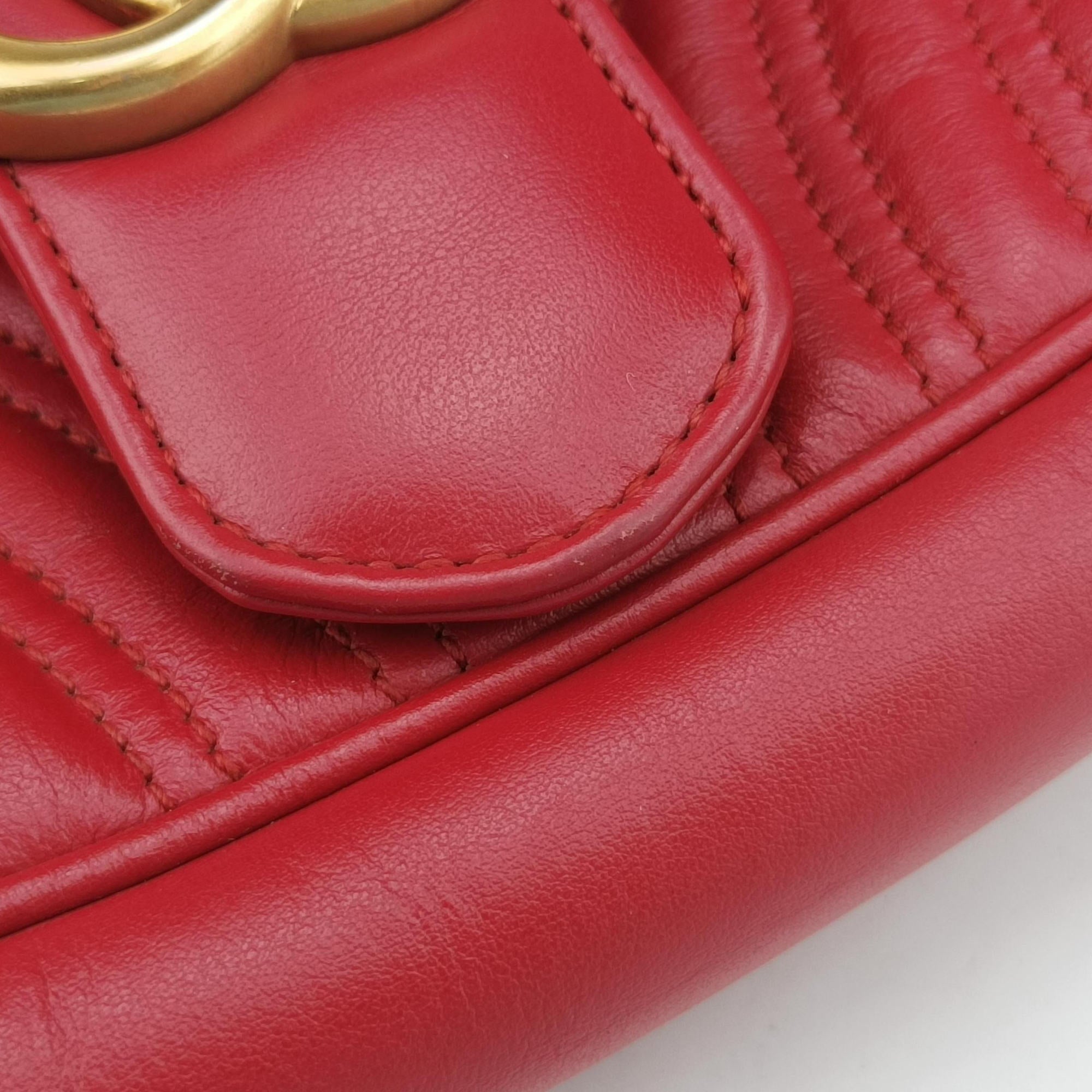 GG Marmont Red Leather 443497 G023466172GGマーモント レッド レザー 443497 G023466172