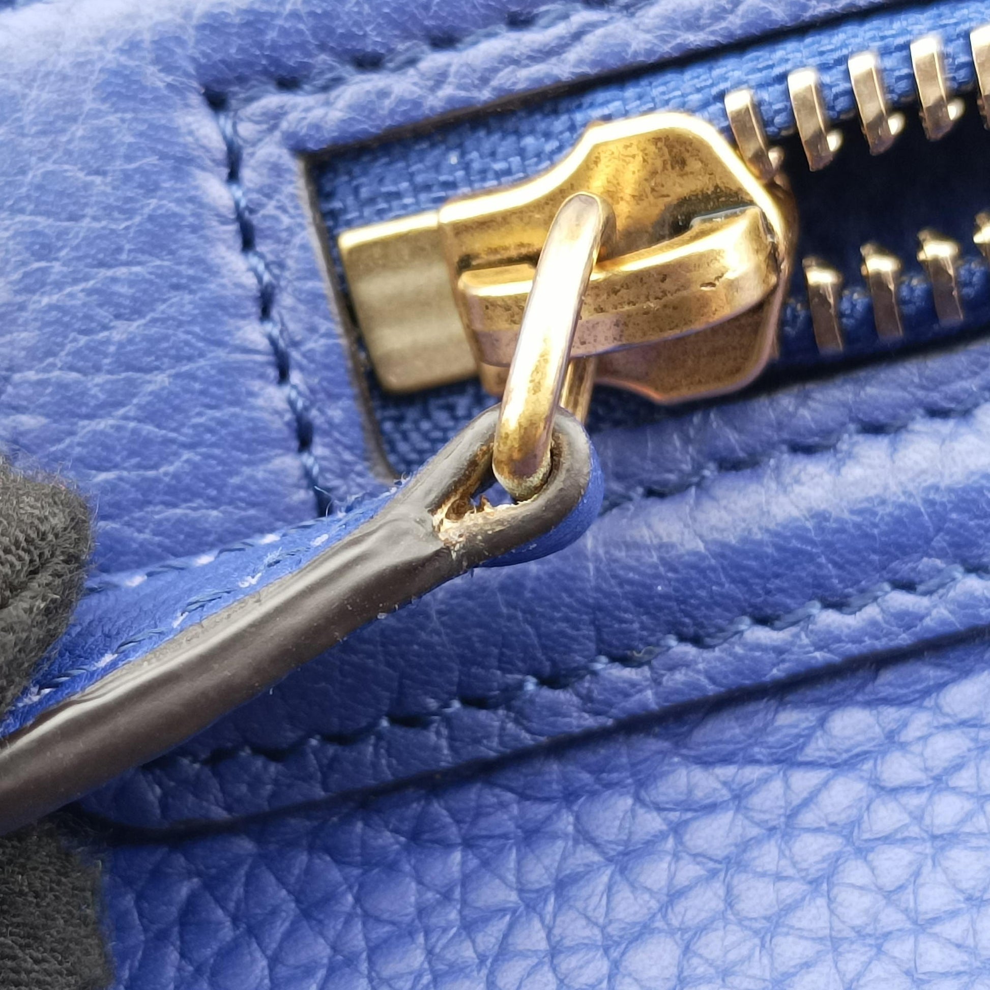 Luggage Mini Shopper Blue leather F-LA-0174 F-CT-0164ラゲージミニショッパー ブルー レザー F-LA-0174 F-CT-0164