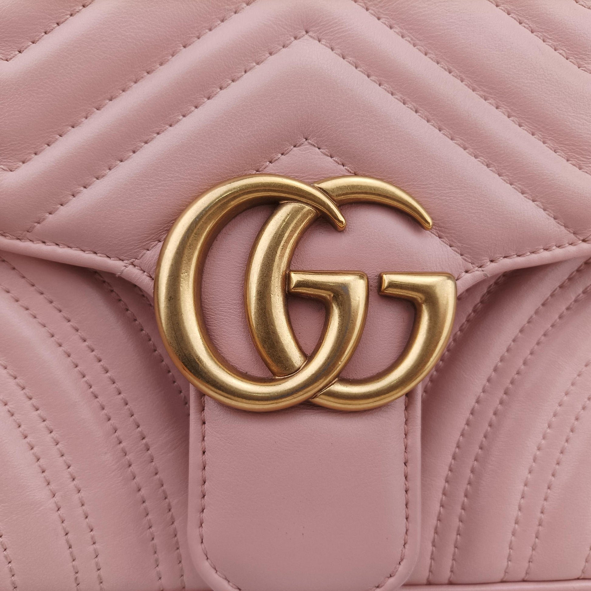 GG Marmont Pink Leather 443497 I024284789GGマーモント ピンク レザー 443497 I024284789