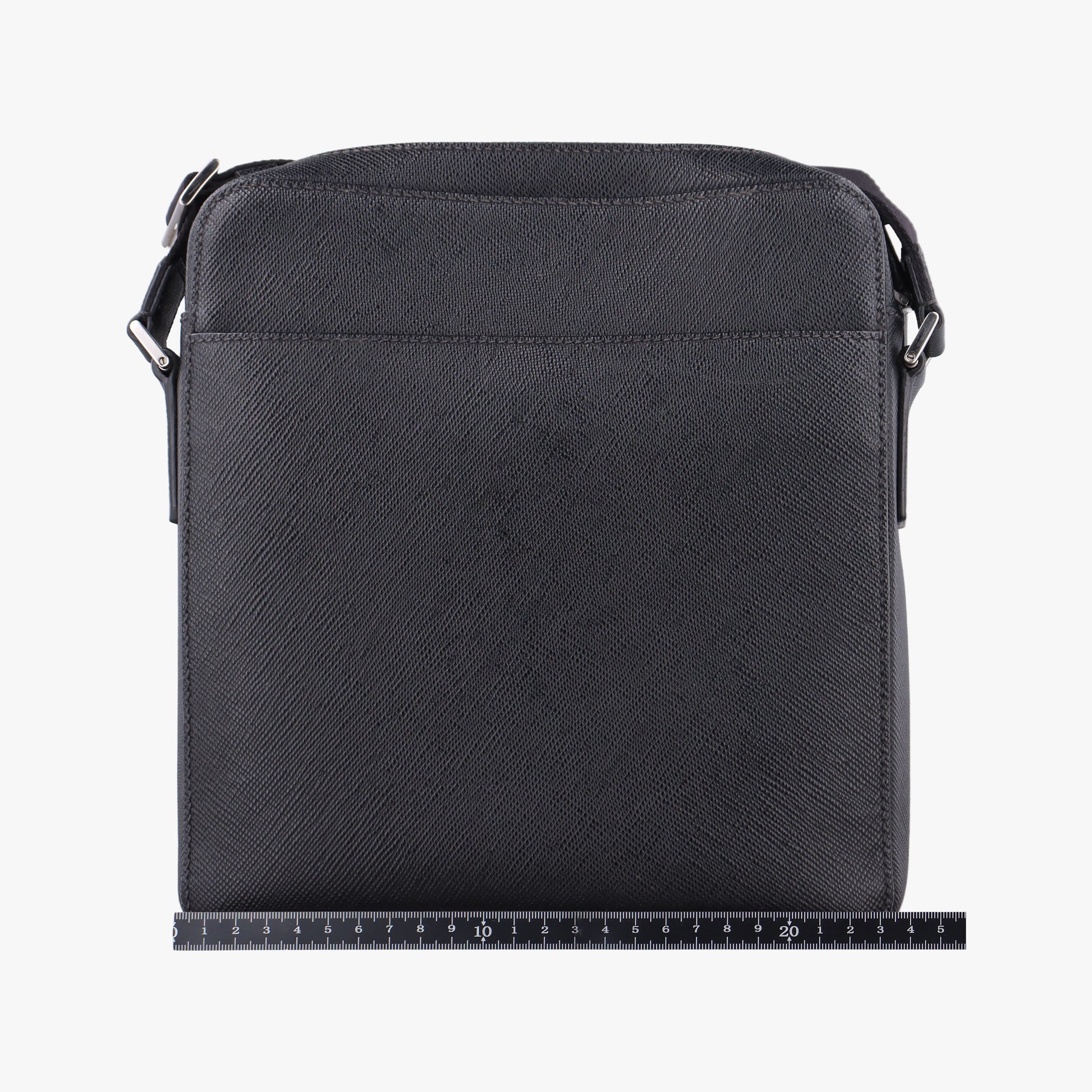 Messenger Black Saffiano leather 2VH004 8メッセンジャー ブラック サフィアーノレザー 2VH004 8