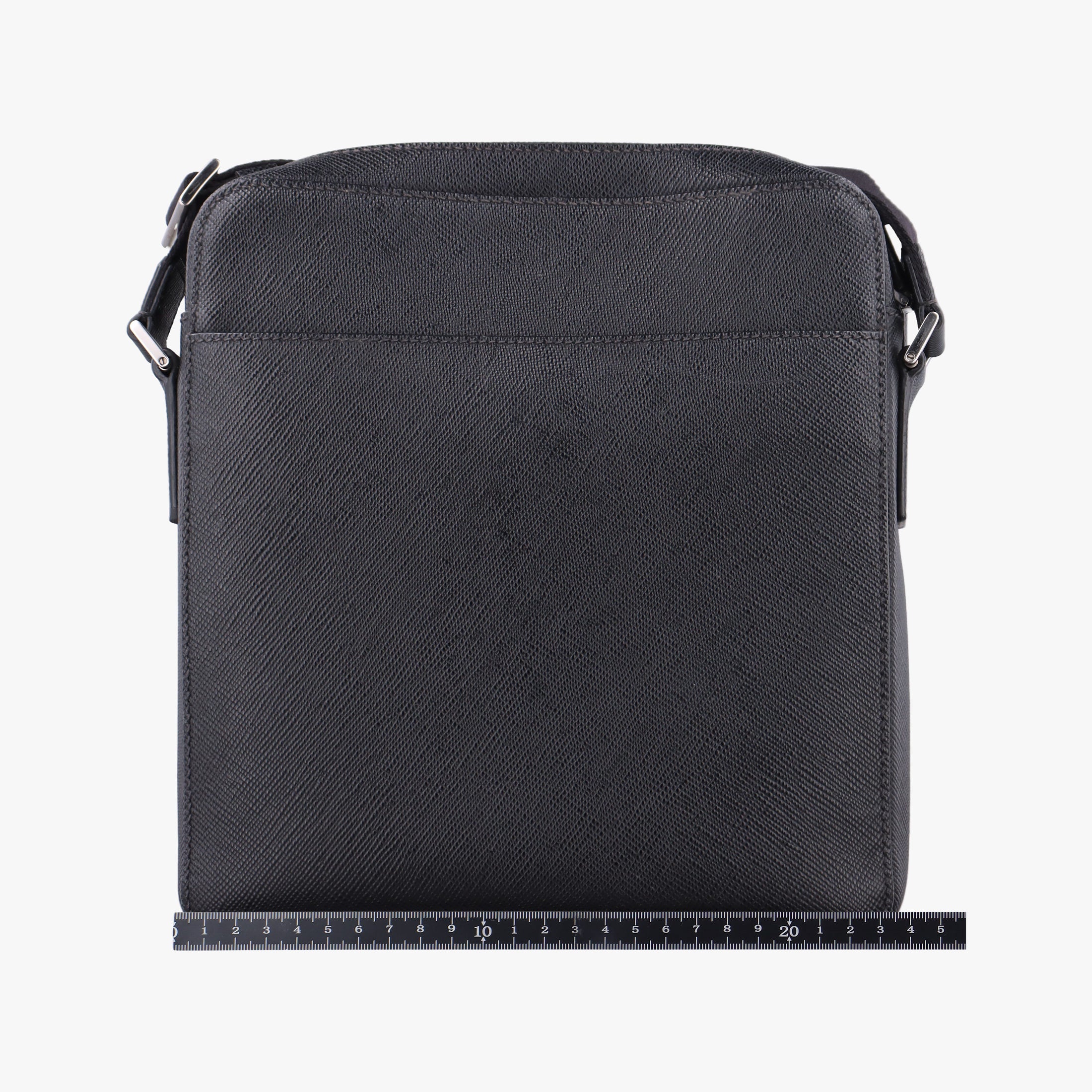 Messenger Black Saffiano leather 2VH004 8メッセンジャー ブラック サフィアーノレザー 2VH004 8