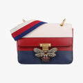 Queen Margaret Ivory×Red×Navy Leather 476542 G024525180クイーン マーガレット アイボリー×レッド×ネイビー レザー 476542 G024525180