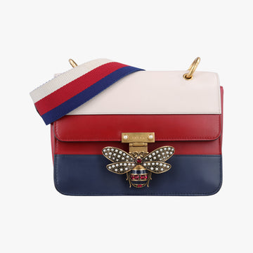 Queen Margaret Ivory×Red×Navy Leather 476542 G024525180クイーン マーガレット アイボリー×レッド×ネイビー レザー 476542 G024525180