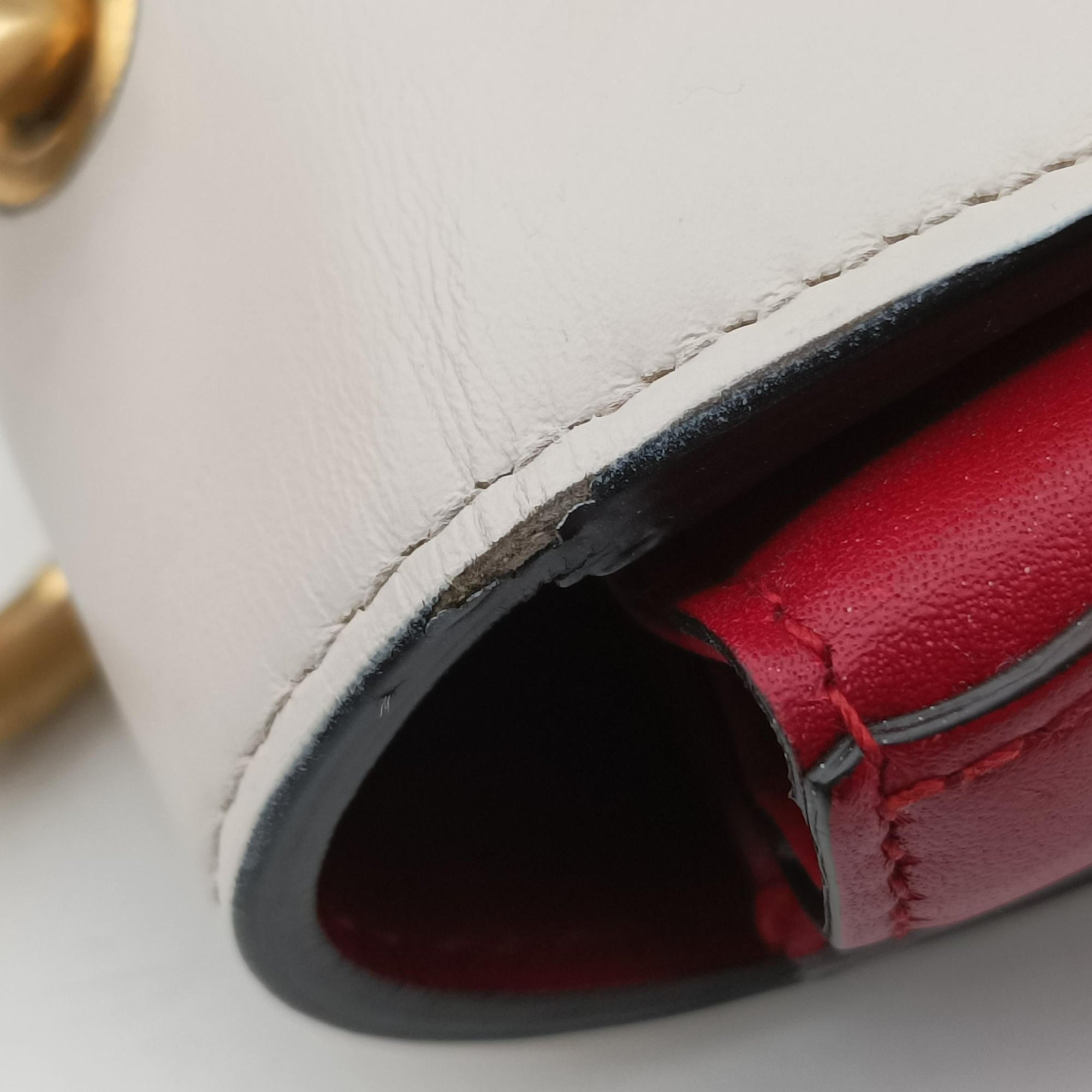Queen Margaret Ivory×Red×Navy Leather 476542 G024525180クイーン マーガレット アイボリー×レッド×ネイビー レザー 476542 G024525180