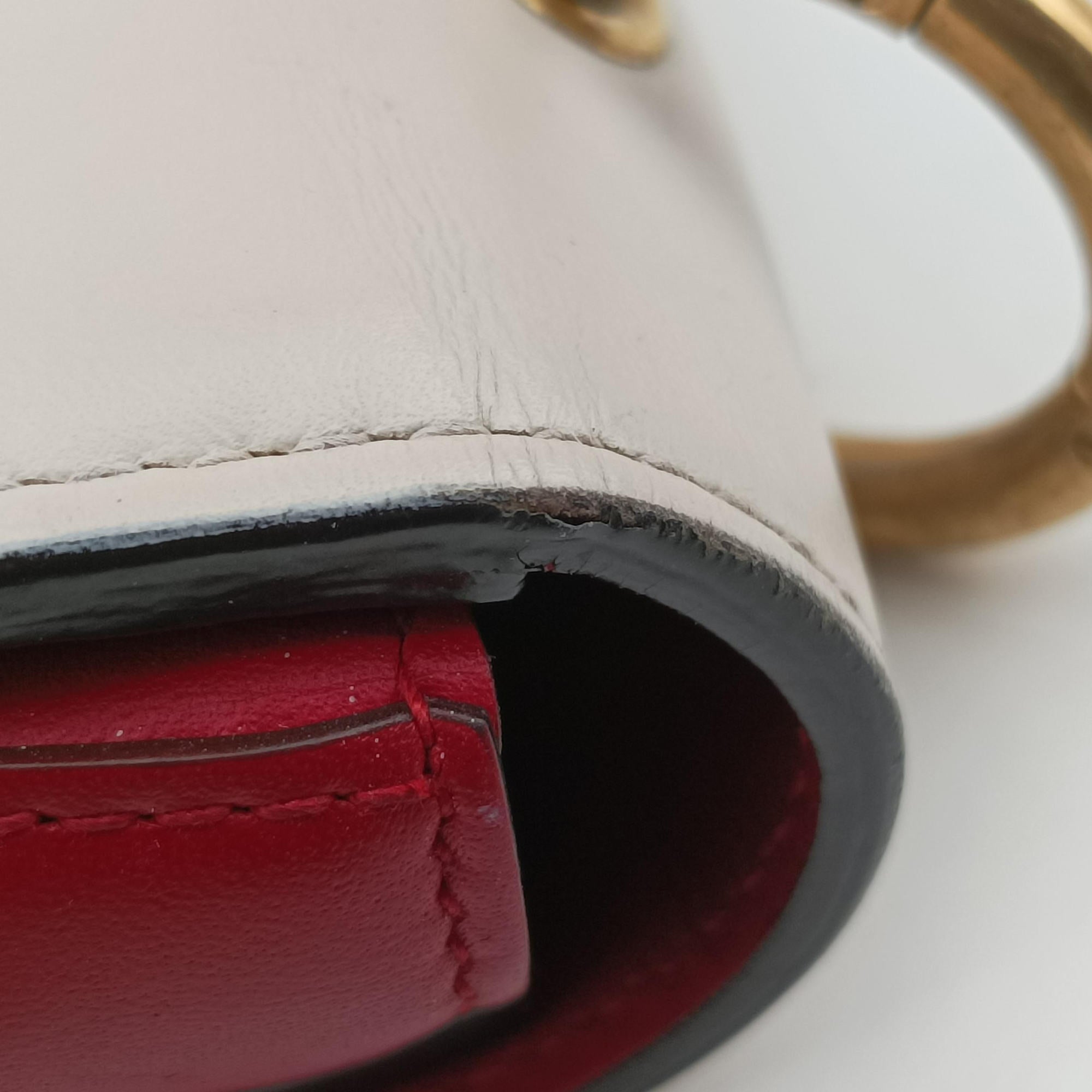 Queen Margaret Ivory×Red×Navy Leather 476542 G024525180クイーン マーガレット アイボリー×レッド×ネイビー レザー 476542 G024525180