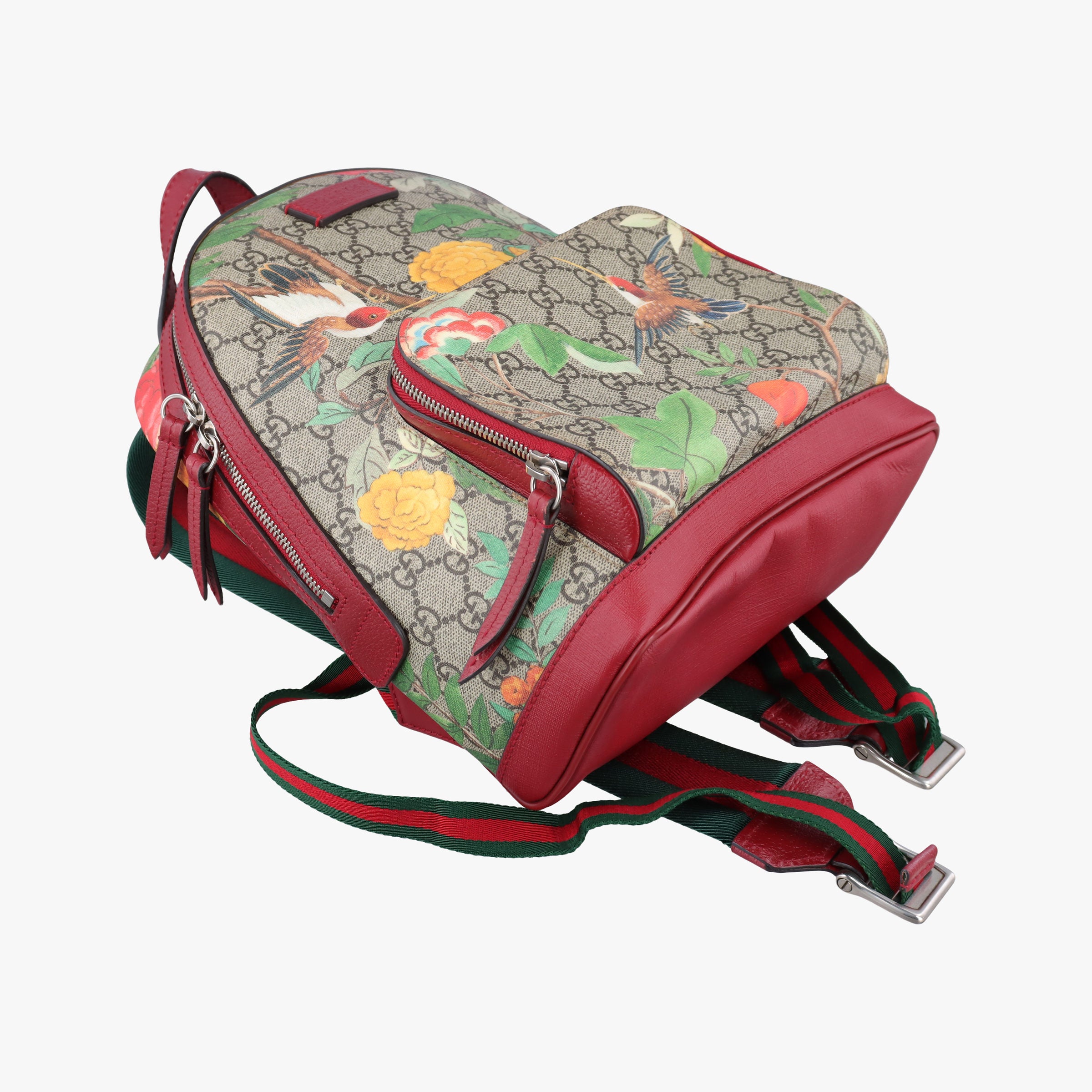 GG Supreme Tian Beige×Red×Multicolor PVC coated canvas×Leather 427042 C019437977GGスプリームティアン ベージュ×レッド×マルチカラー PVCコーティングキャンバス×レザー 427042 C019437977