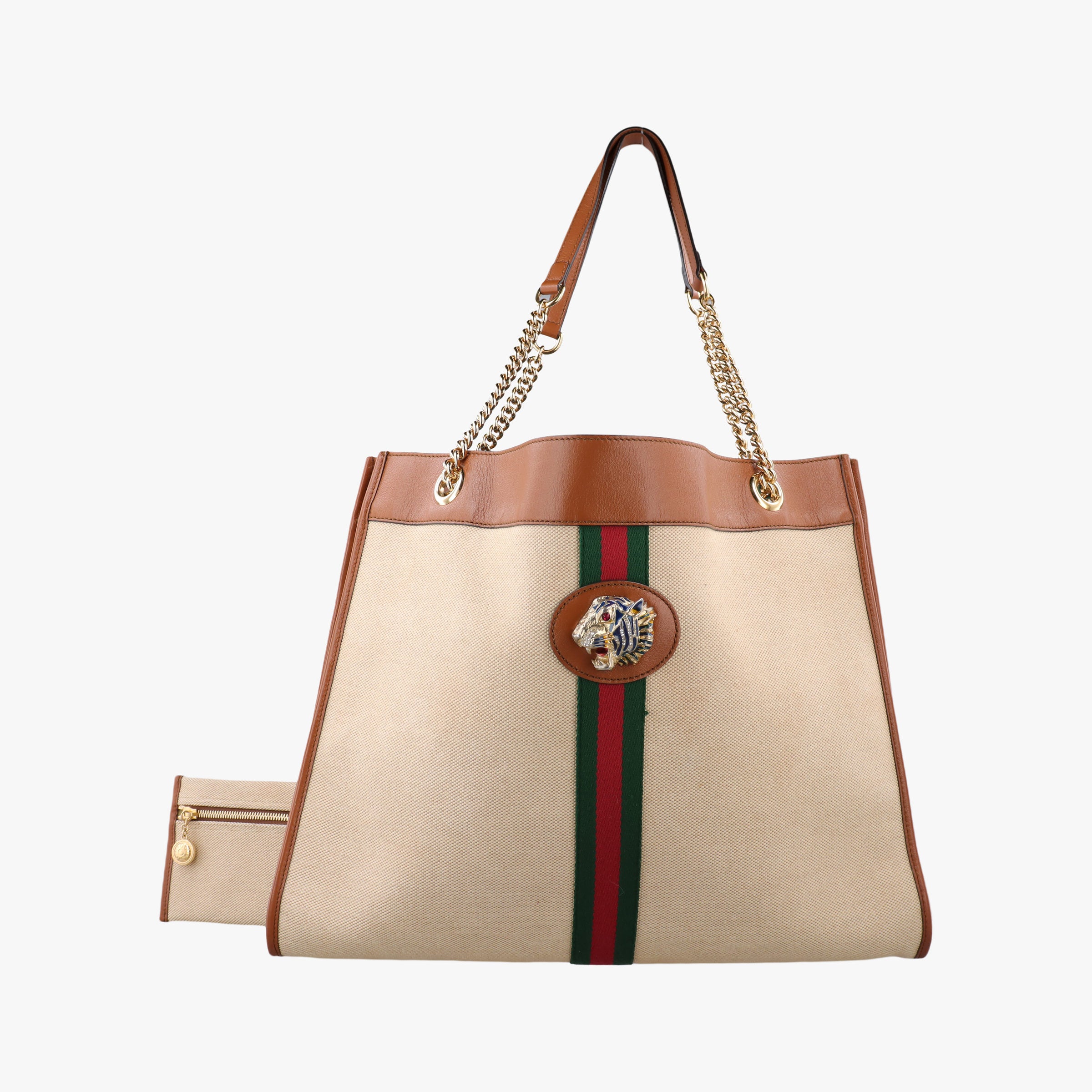 Rajah Beige × Brown Leather×Canvas 537219 H028698765ラジャ ベージュ × ブラウン レザー×キャンバス 537219 H028698765