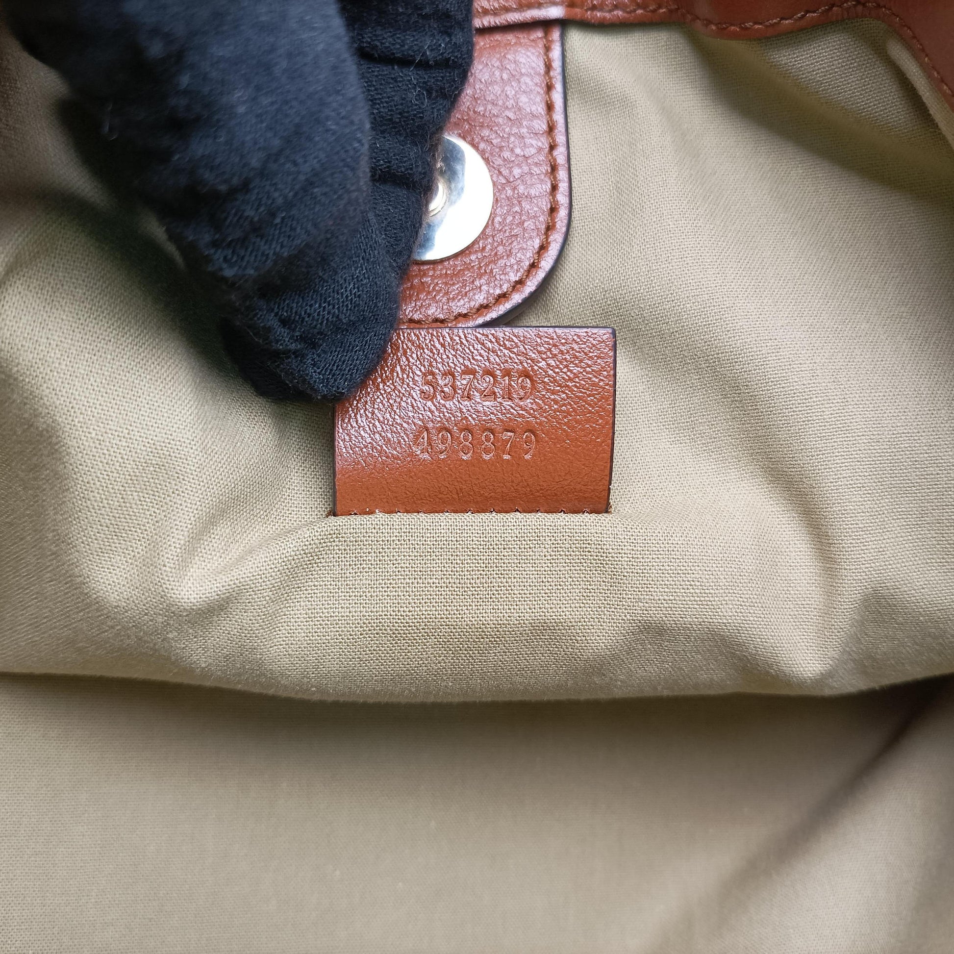 Rajah Beige × Brown Leather×Canvas 537219 H028698765ラジャ ベージュ × ブラウン レザー×キャンバス 537219 H028698765