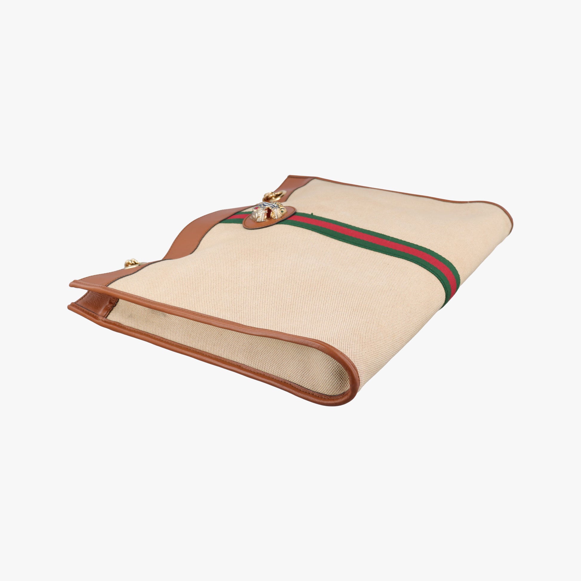 Rajah Beige × Brown Leather×Canvas 537219 H028698765ラジャ ベージュ × ブラウン レザー×キャンバス 537219 H028698765