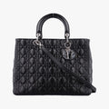 Lady Dior Black lambskin 05-MA-0069レディディオール ブラック ラムスキン 05-MA-0069
