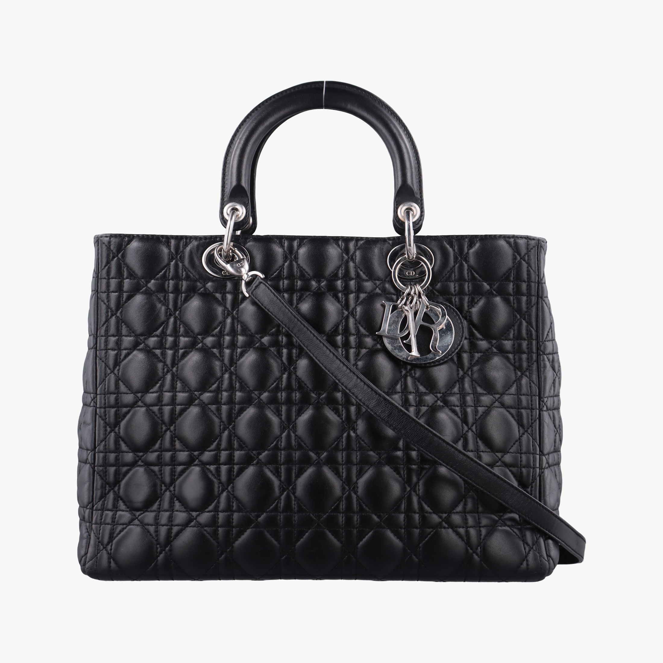 Lady Dior Black lambskin 05-MA-0069レディディオール ブラック ラムスキン 05-MA-0069