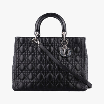 Lady Dior Black lambskin 05-MA-0069レディディオール ブラック ラムスキン 05-MA-0069