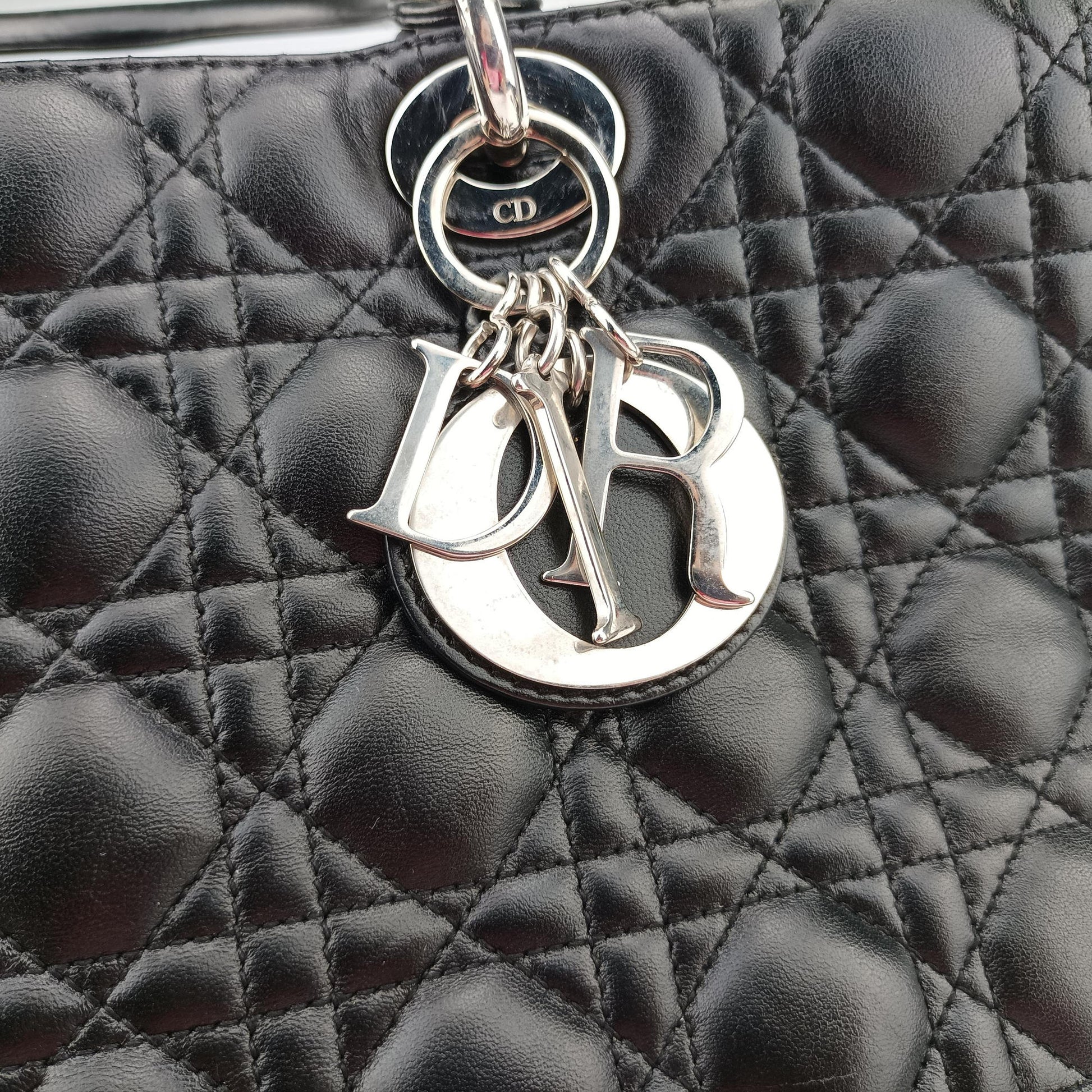 Lady Dior Black lambskin 05-MA-0069レディディオール ブラック ラムスキン 05-MA-0069