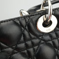 Lady Dior Black lambskin 05-MA-0069レディディオール ブラック ラムスキン 05-MA-0069