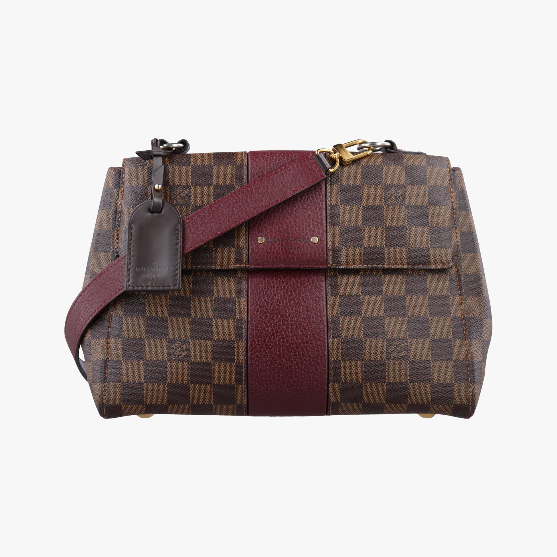 BOND STREET EBENE×bordeaux Damier Canvas aTaurillon leather N64416 TR4167 IC Chipボンド ストリート エベヌ×ボルドー ダミエ キャンバス×トリヨンレザー N64416 TR4167 ICチップ