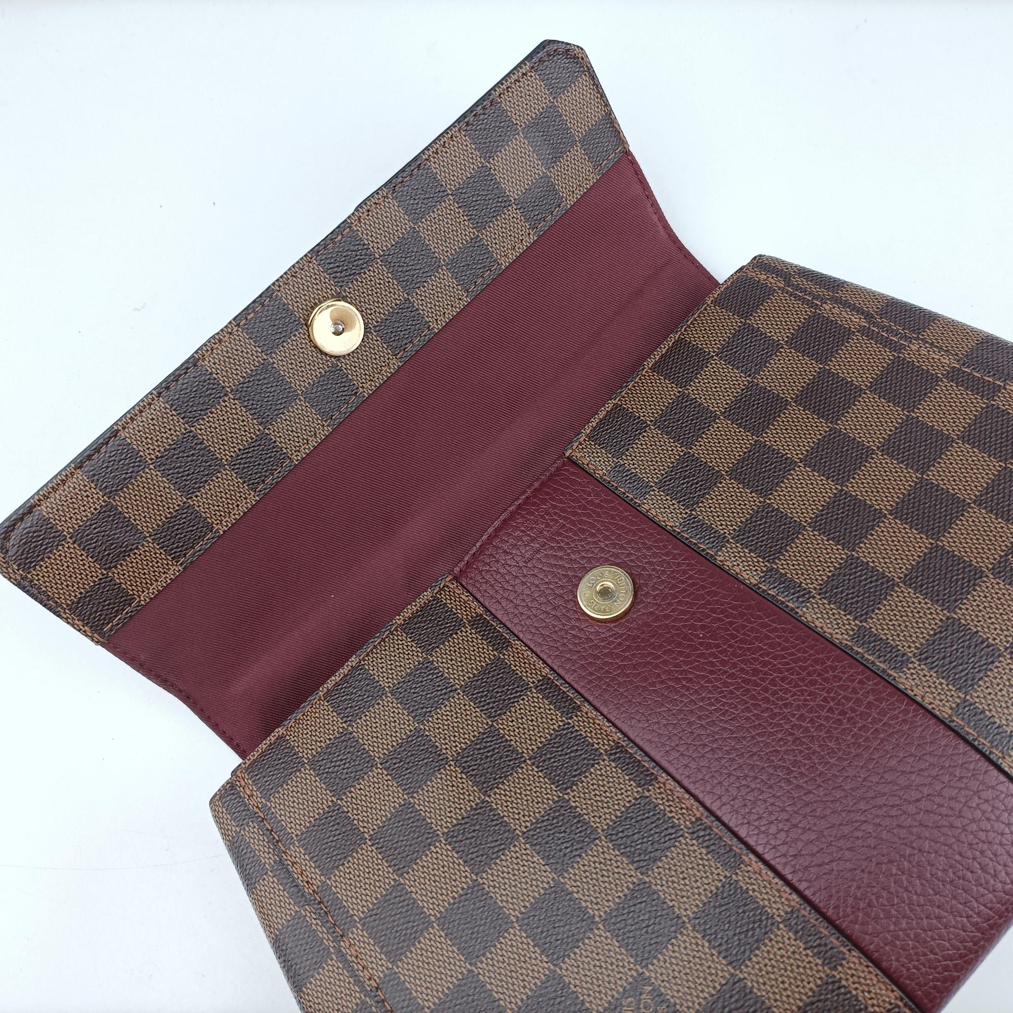 BOND STREET EBENE×bordeaux Damier Canvas aTaurillon leather N64416 TR4167 IC Chipボンド ストリート エベヌ×ボルドー ダミエ キャンバス×トリヨンレザー N64416 TR4167 ICチップ