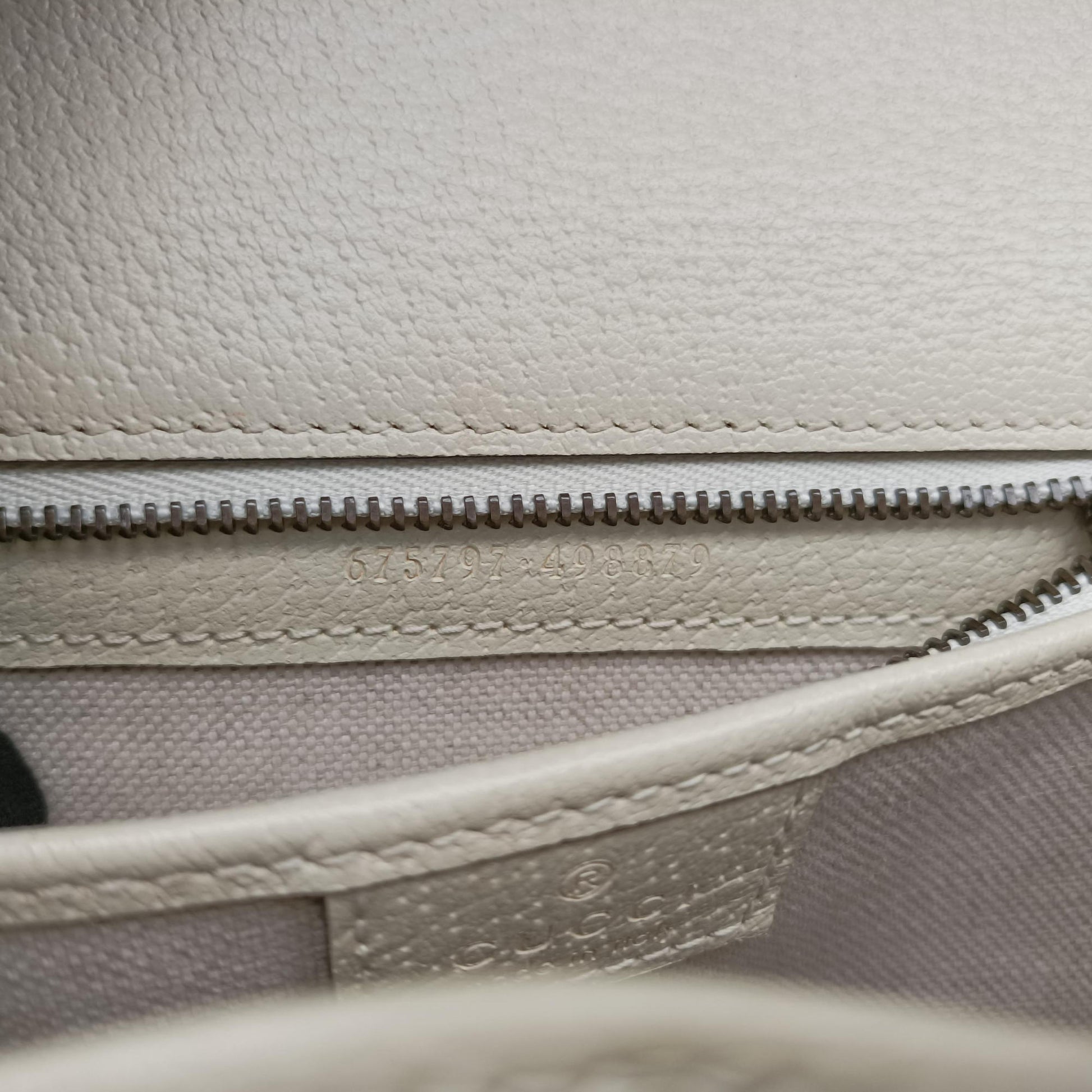 New Bamboo White Leather×Canvas 675797 ニューバンブー ホワイト レザー×キャンバス 675797 